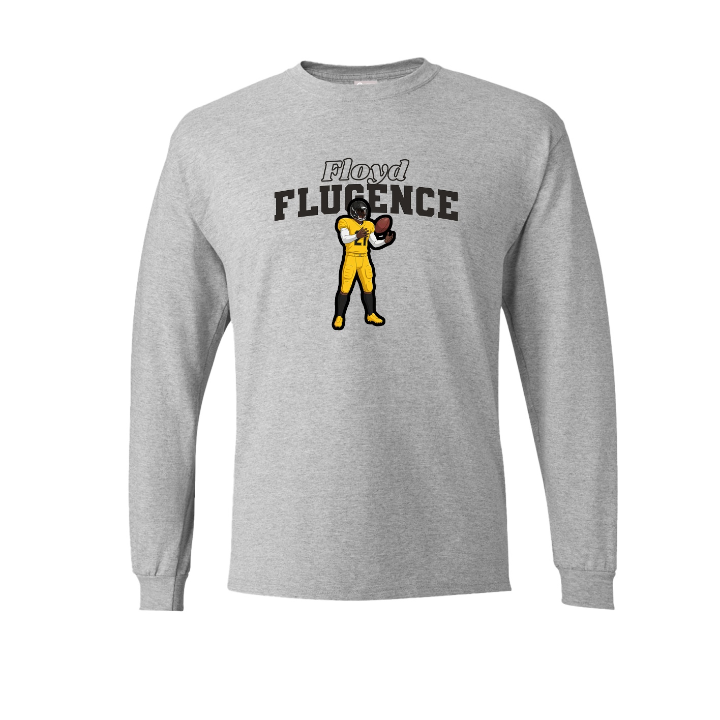 Long Sleeve Tee — Name Arch in Grey