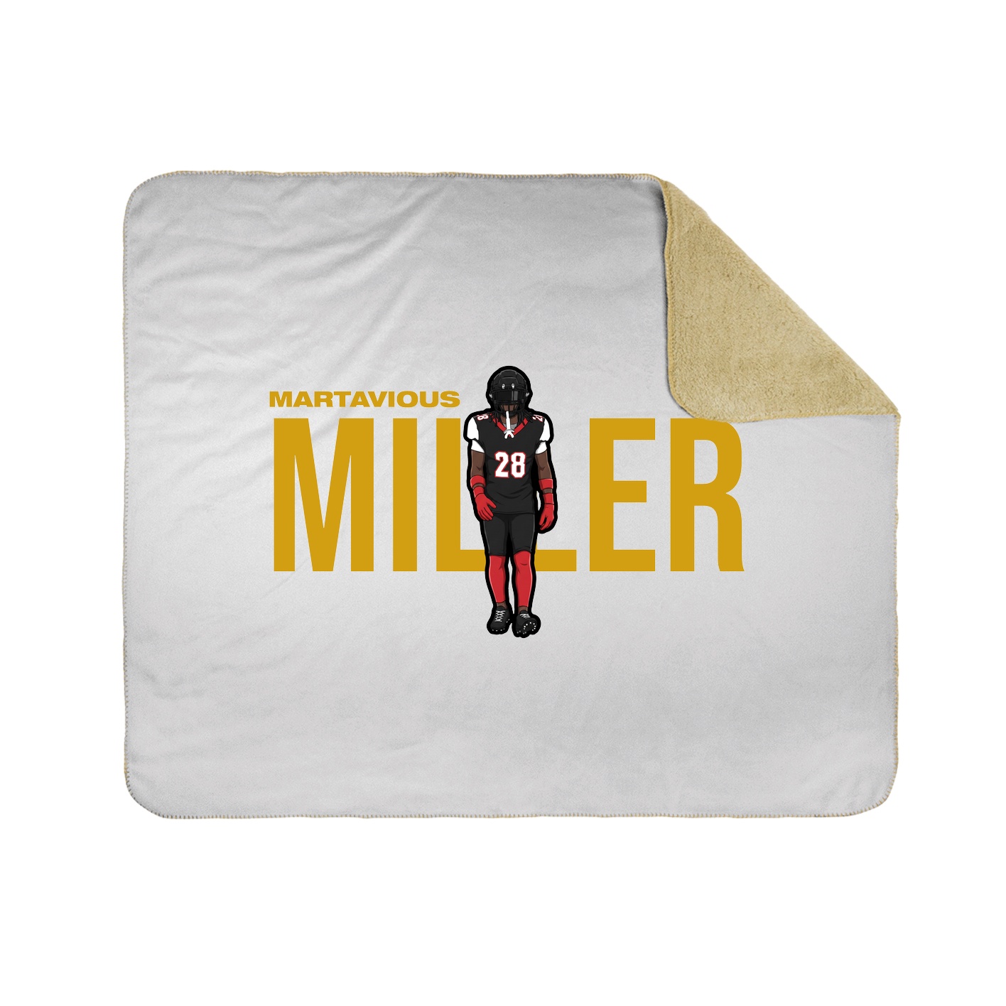 Throw Blanket — Player Name in White