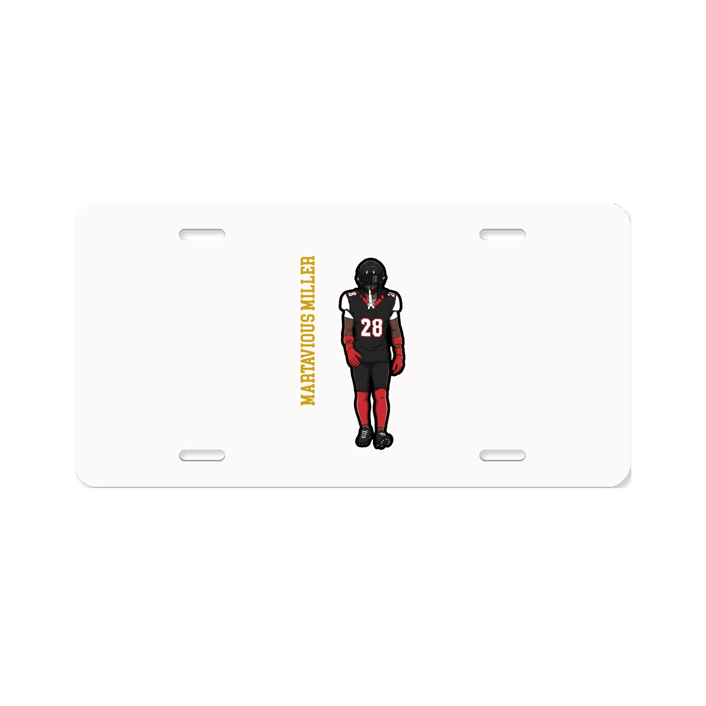 License Plate — Name Vertical in Classic