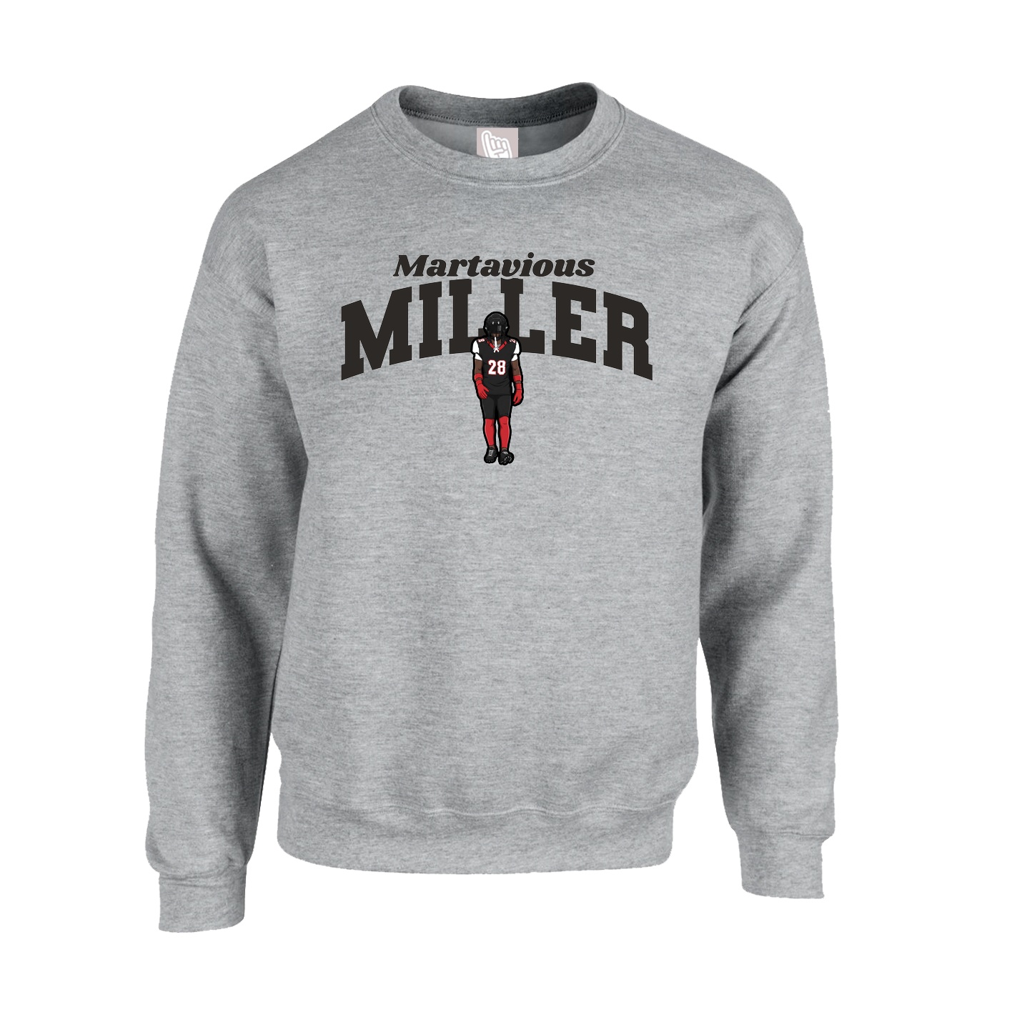 Fleece Crew — Signature Arch in Grey