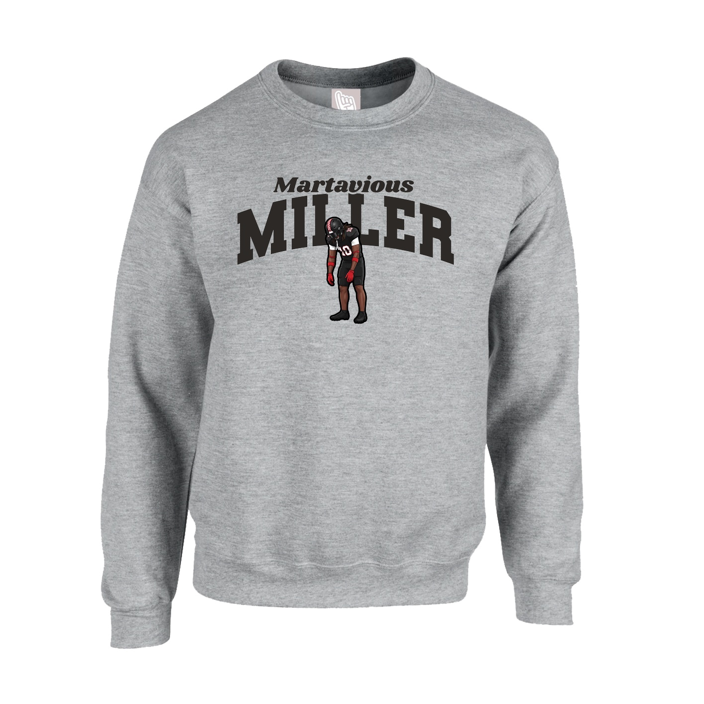 Fleece Crew — Signature Arch in Grey