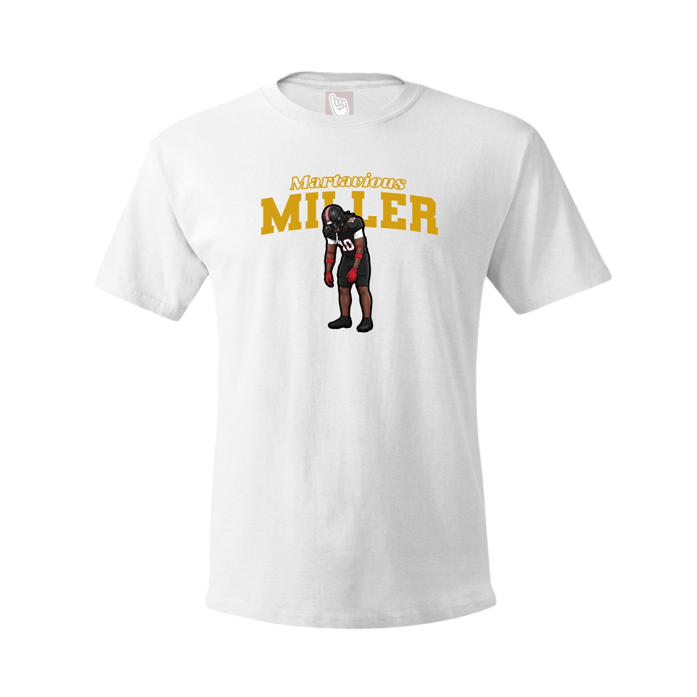 Youth Tee — Name Arch in White
