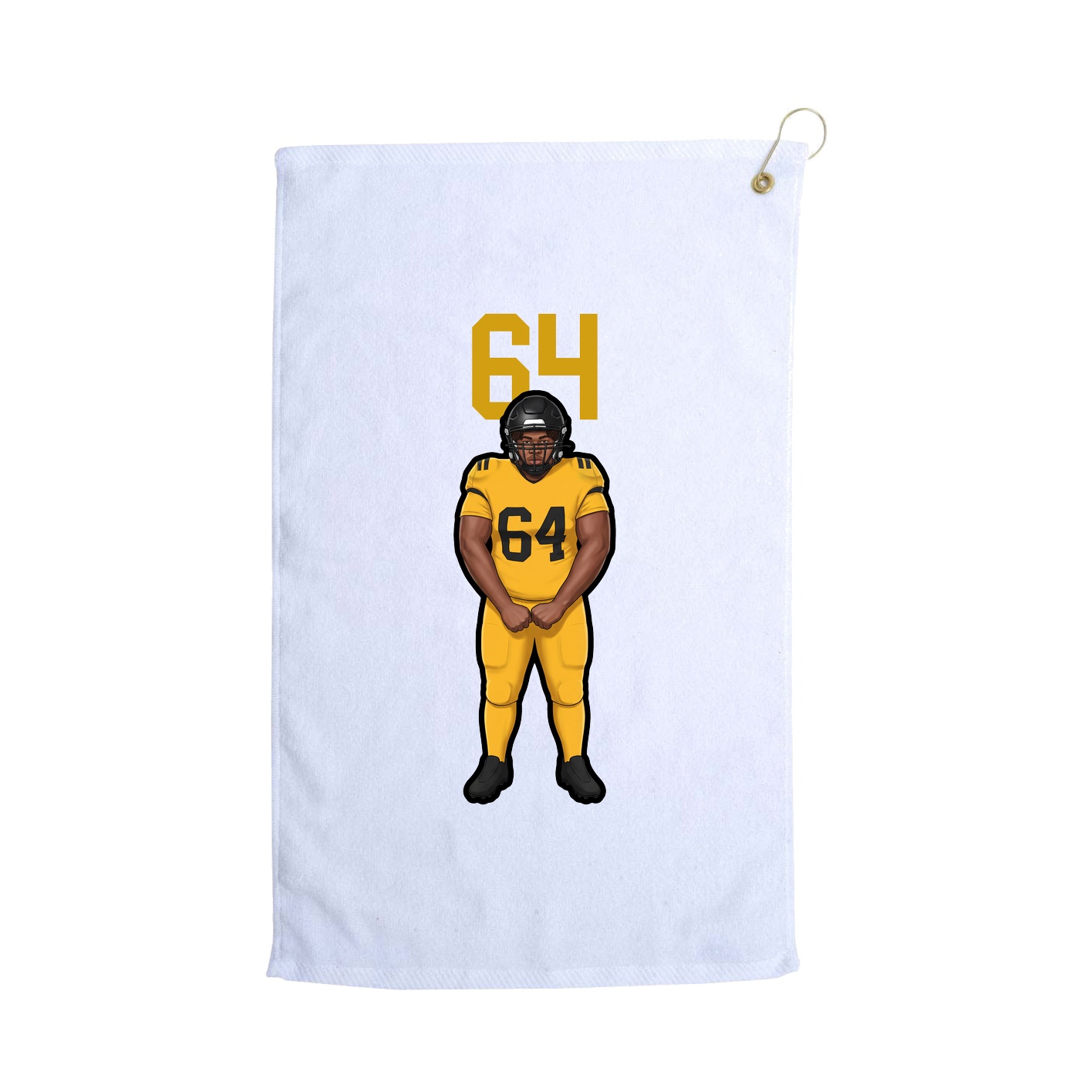 Golf Towel — Number Top in White