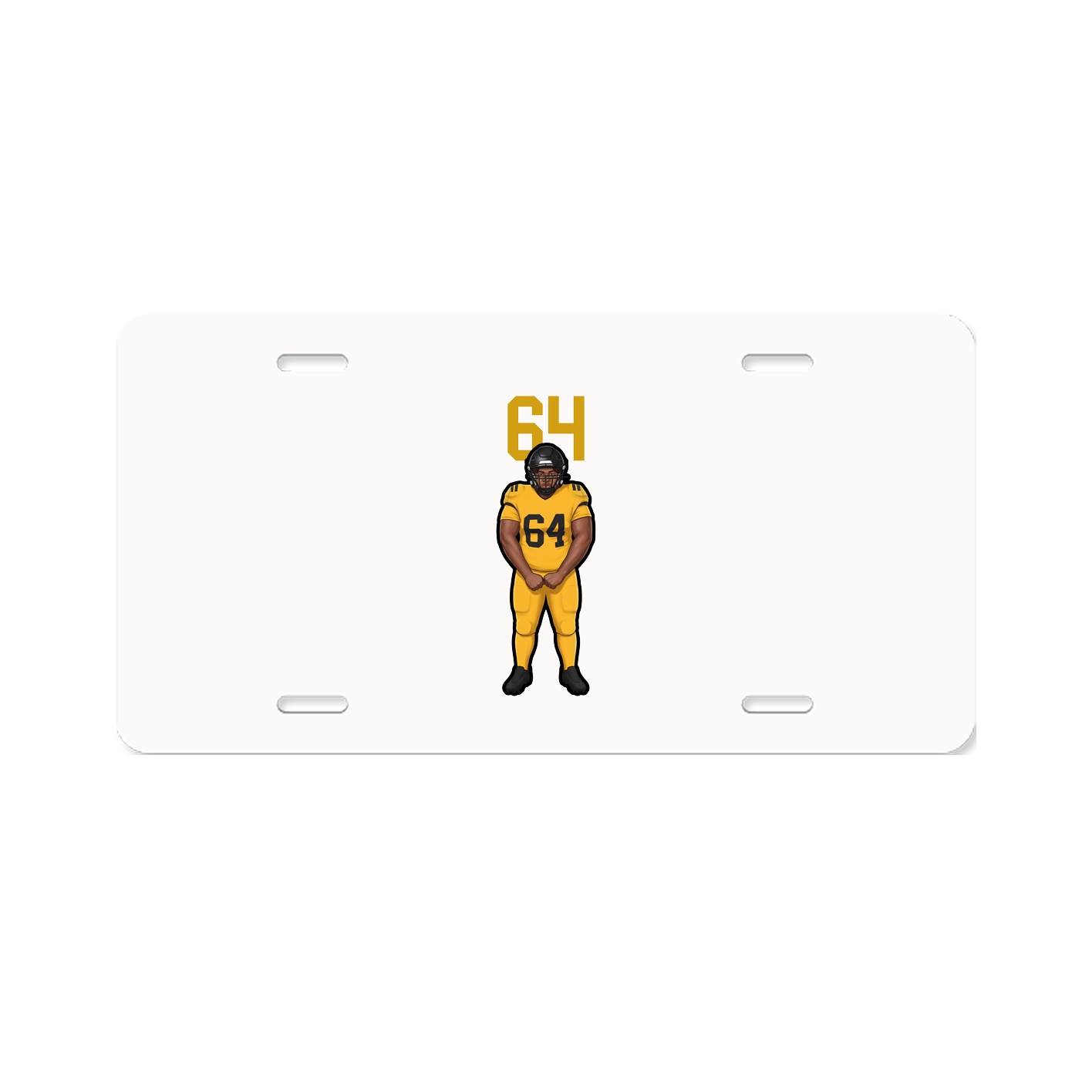 License Plate — Number Top in Classic