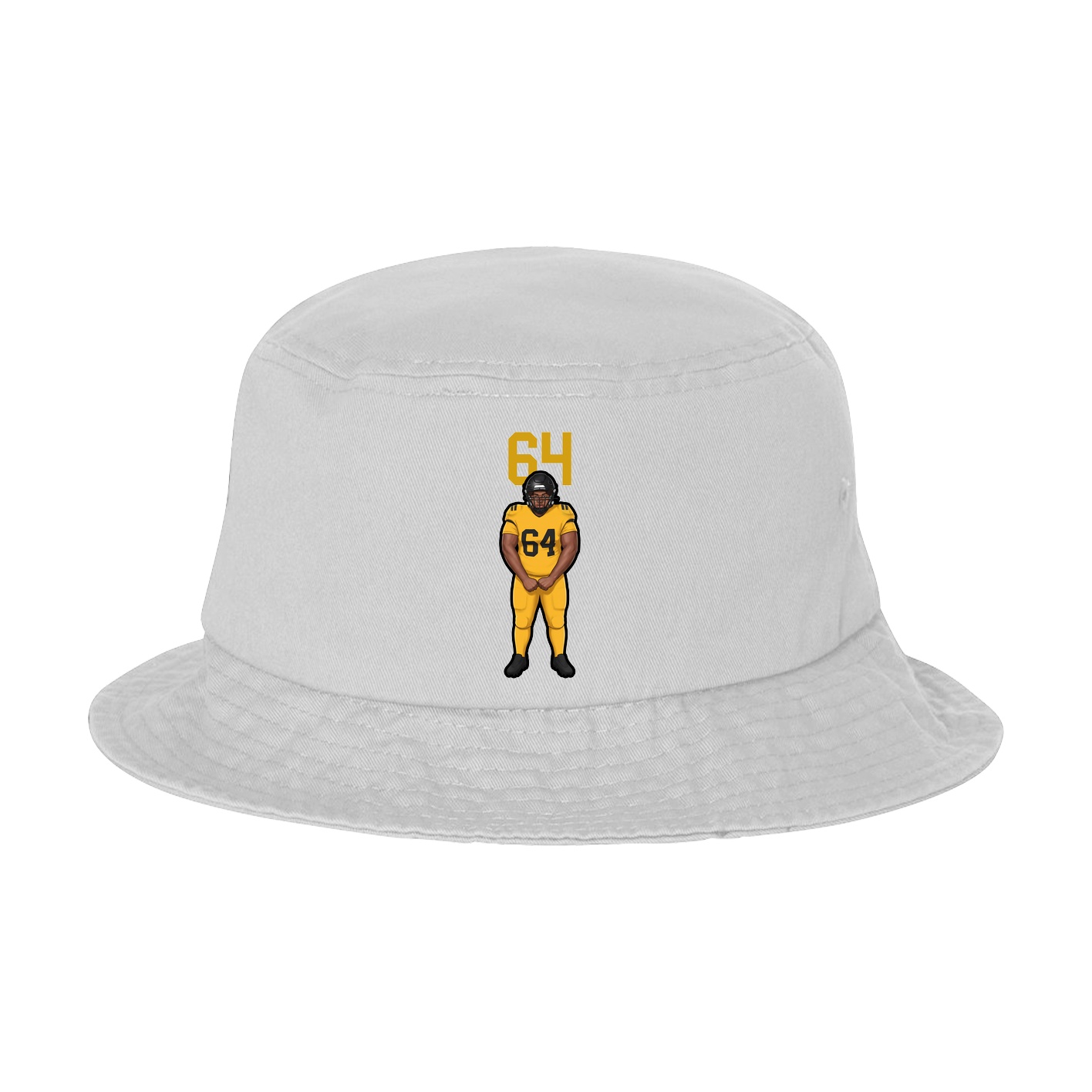Bucket Cap — Number Top in White