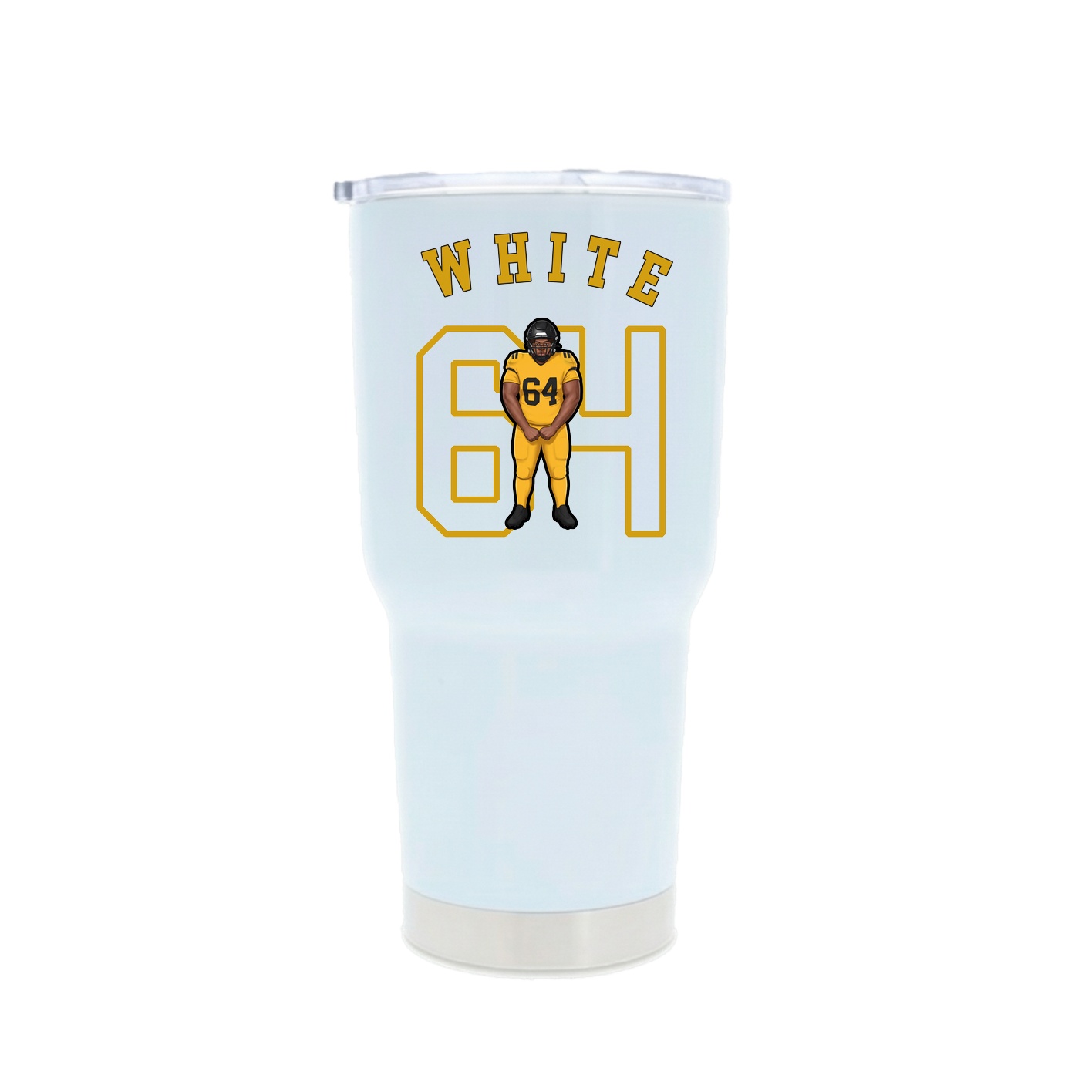 30oz Stainless Steel Tumbler — Shirsey Arch in White