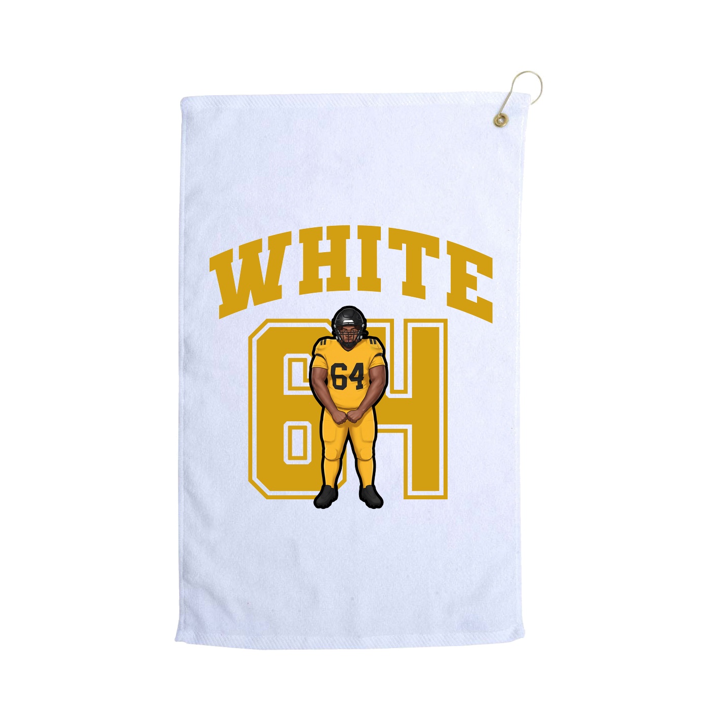 Golf Towel — Number in White