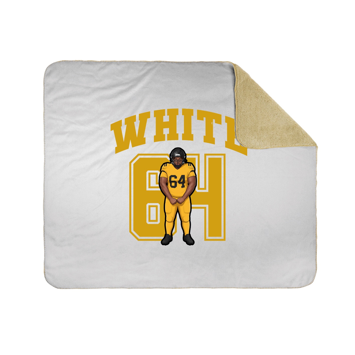 Throw Blanket — Number in White