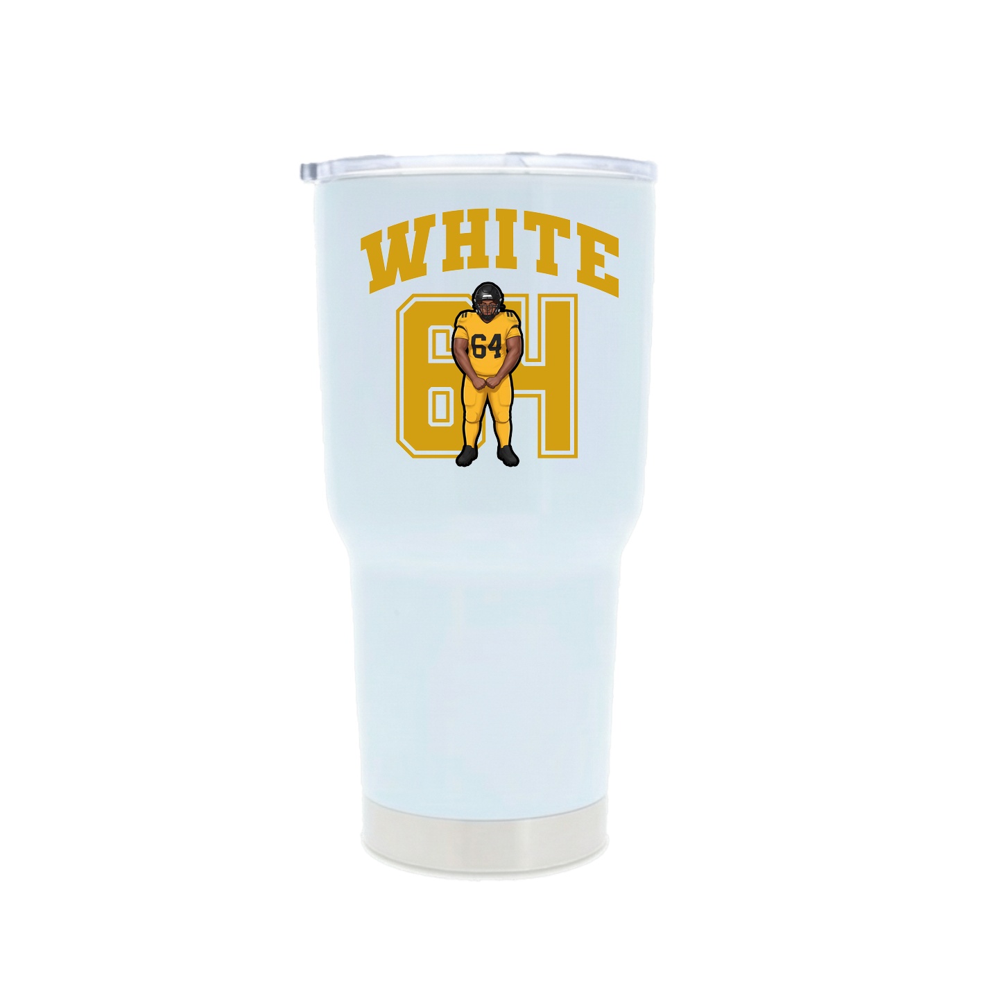 30oz Stainless Steel Tumbler — Number in White