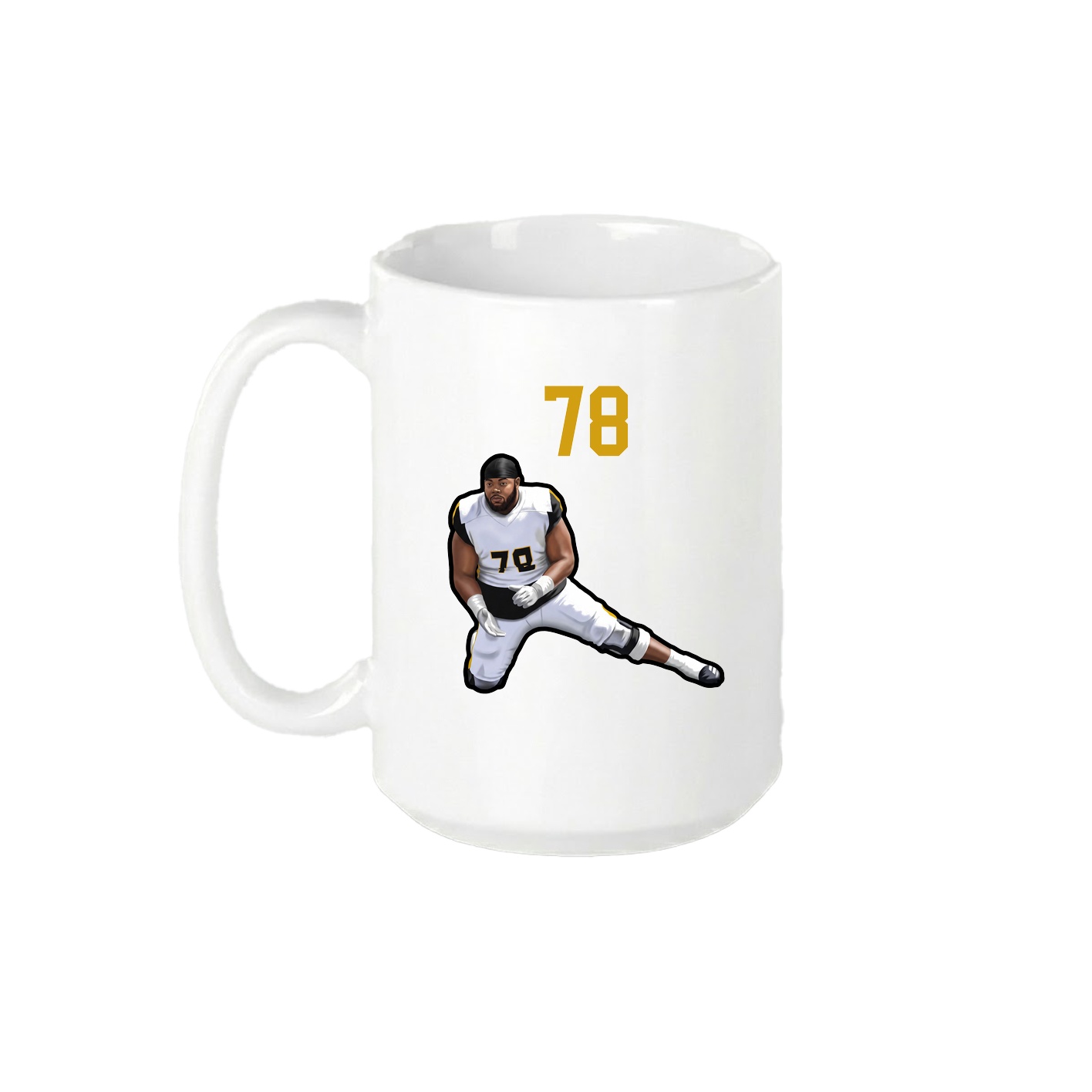 15oz Coffee Mug — Number Top in White