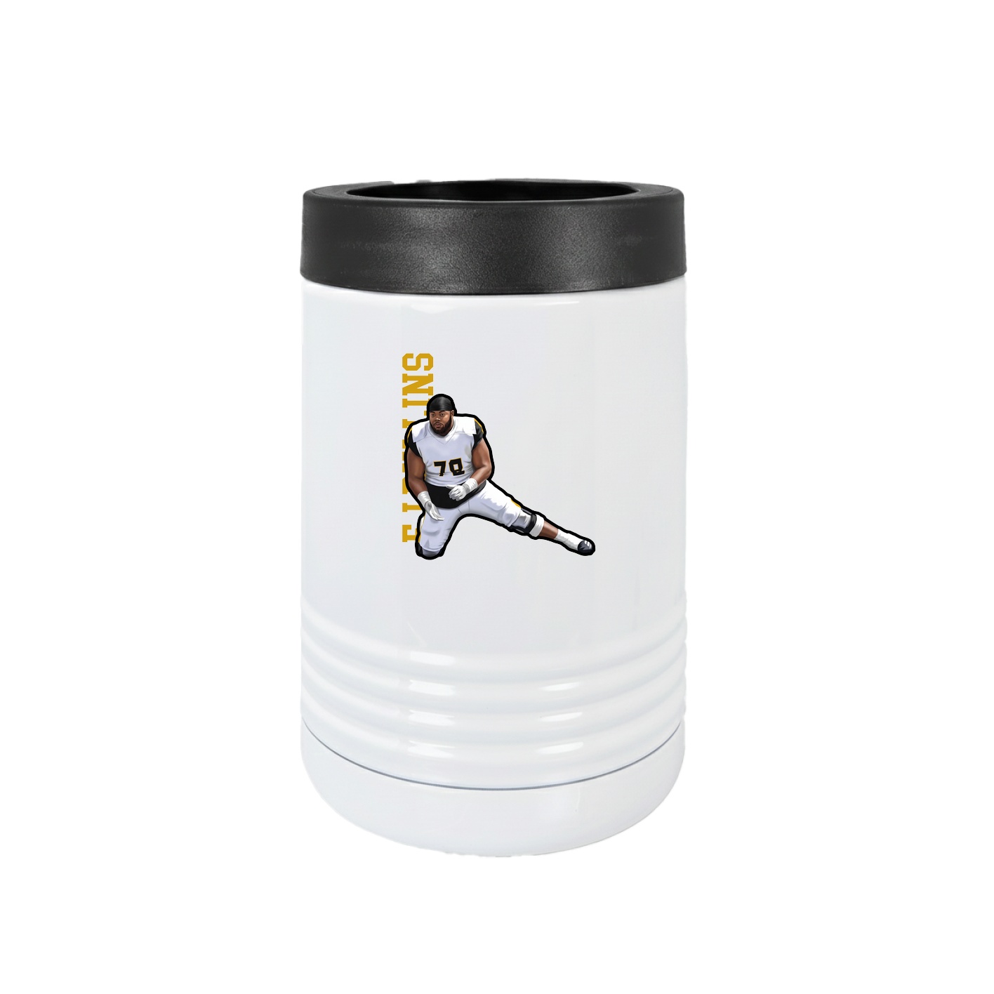 Beverage Holder — Name Vertical in White