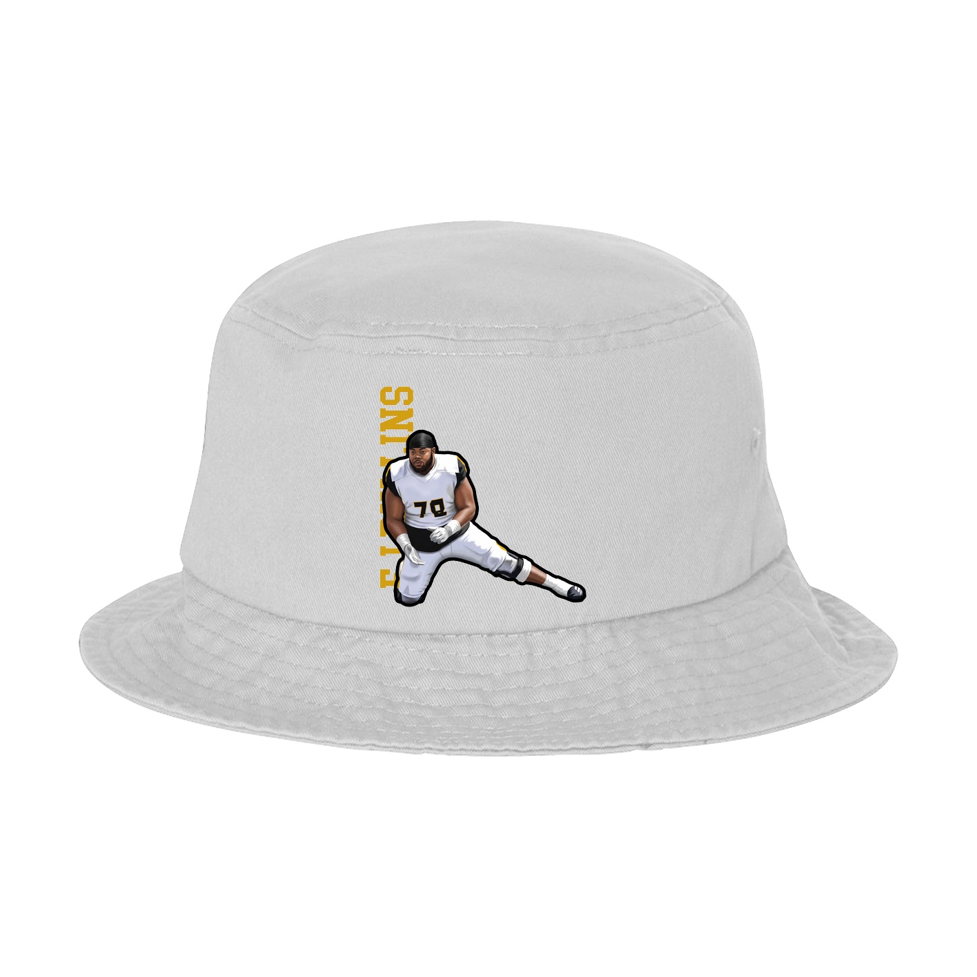 Bucket Cap — Name Vertical in White