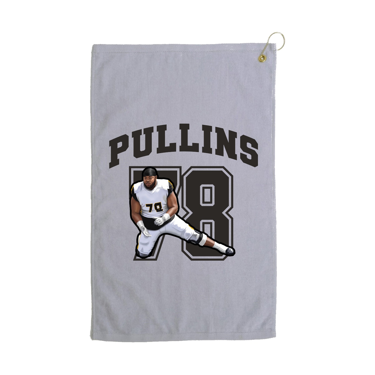 Golf Towel — Number in Grey