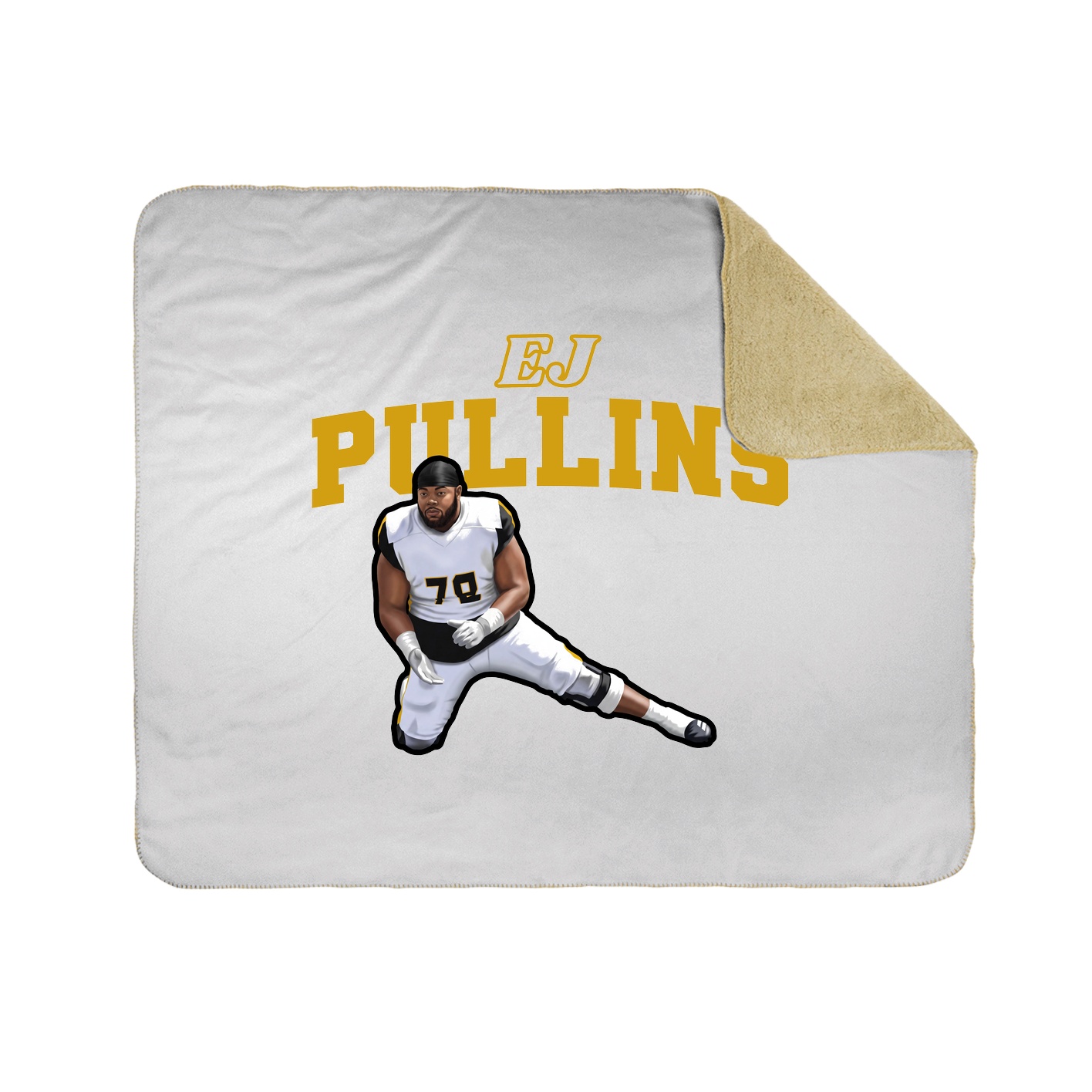 Throw Blanket — Name Arch in White