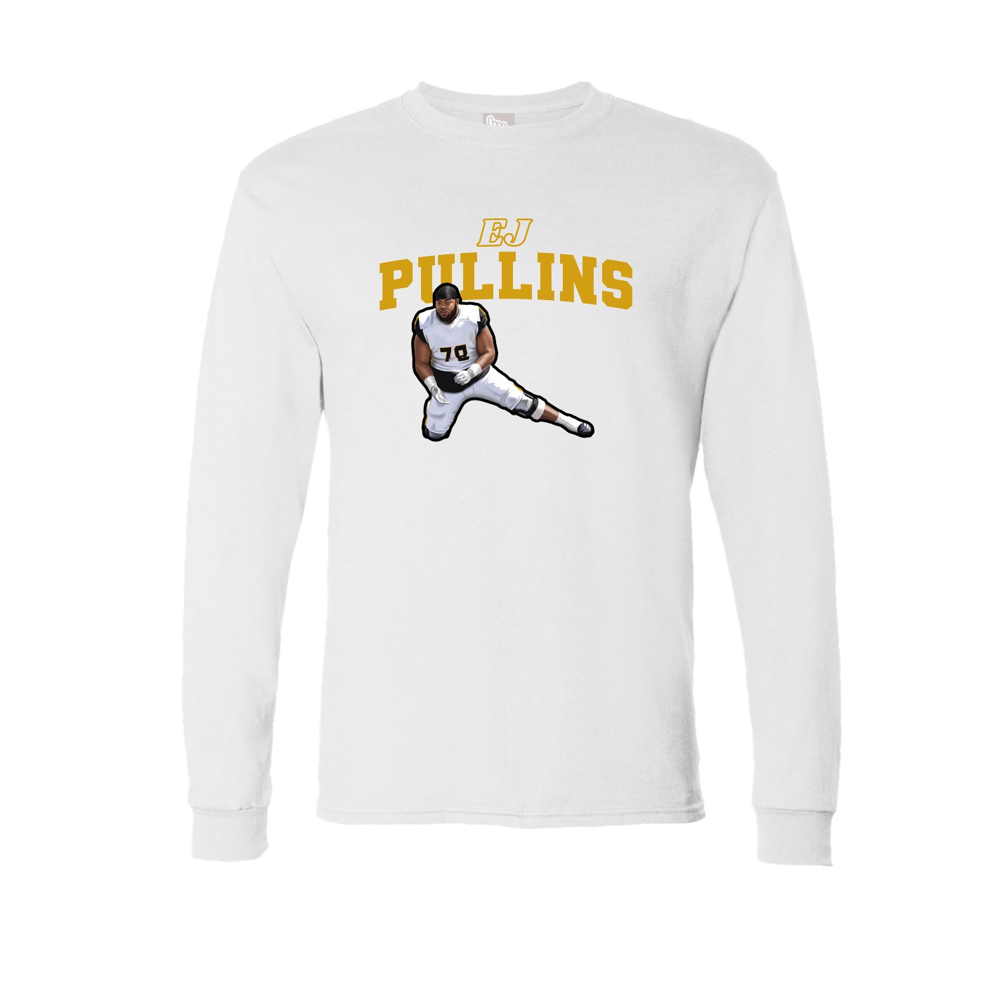 Long Sleeve Tee — Name Arch in White