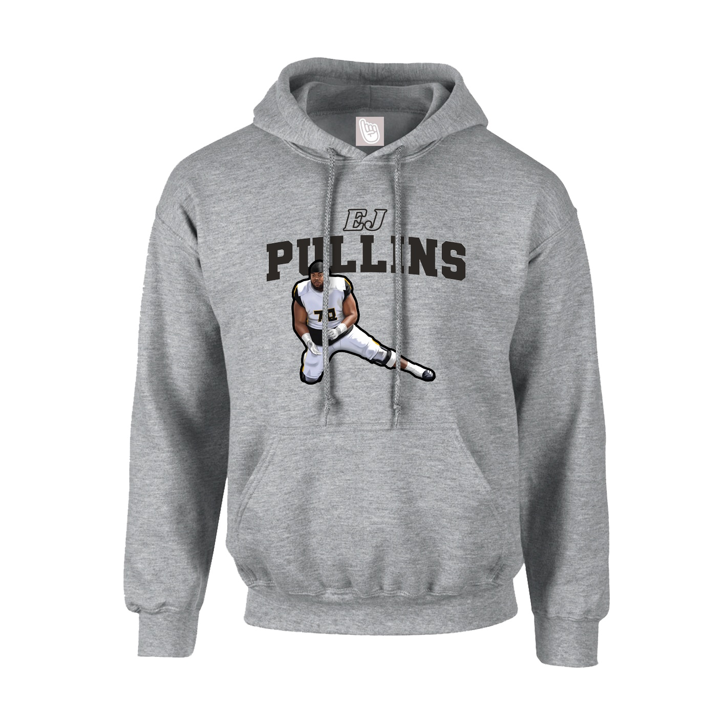 Youth Hoodie — Name Arch in Grey
