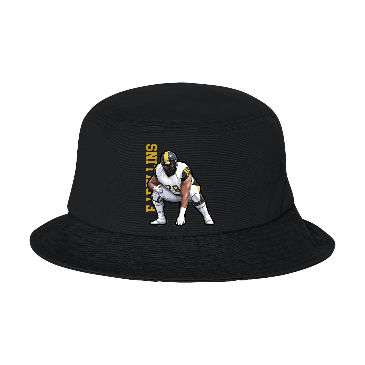 Bucket Cap — Name Vertical in Black