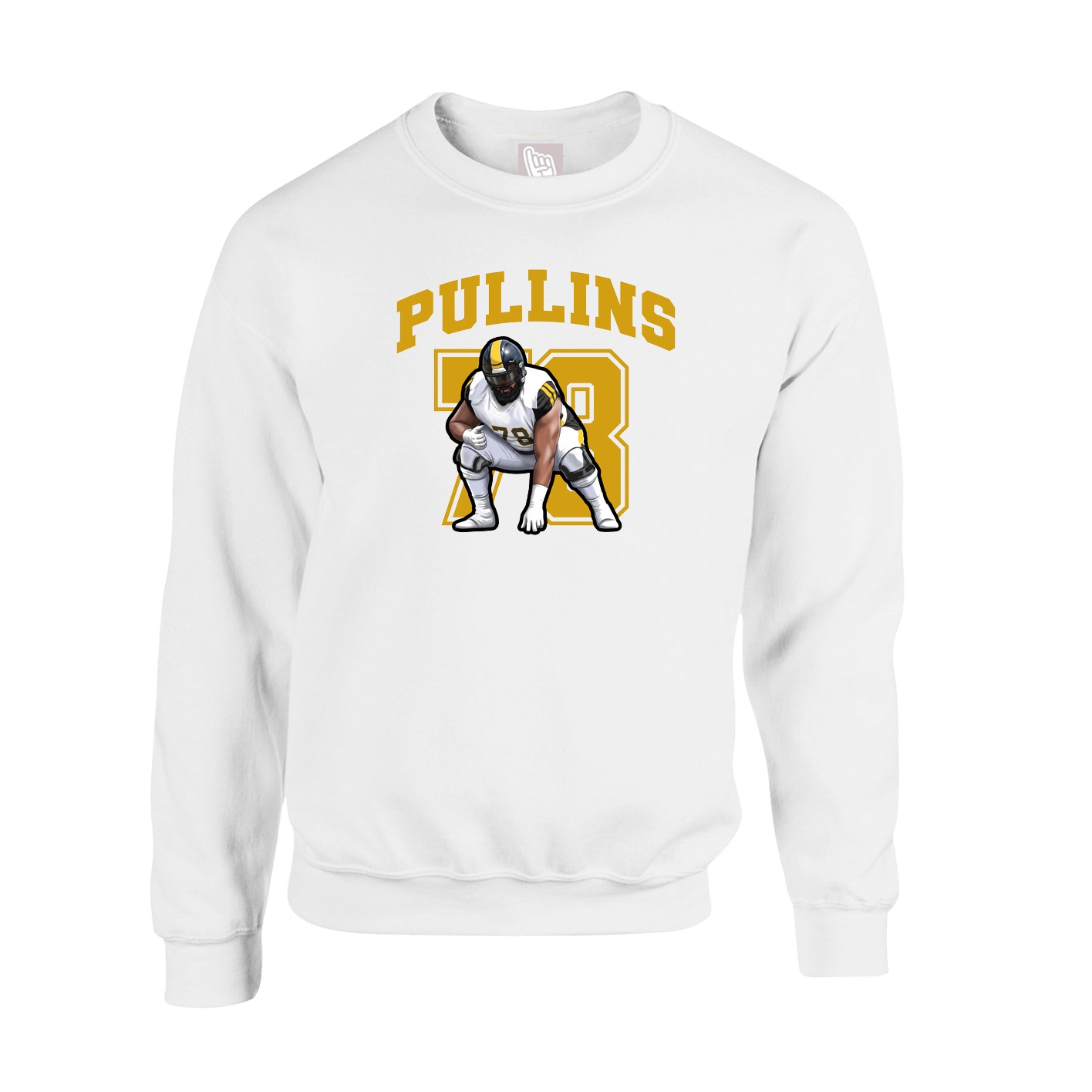 Fleece Crew — Number in White