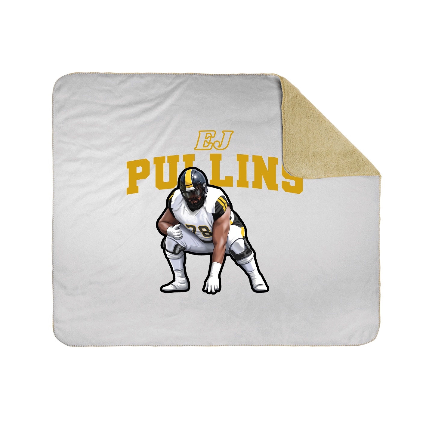 Throw Blanket — Name Arch in White