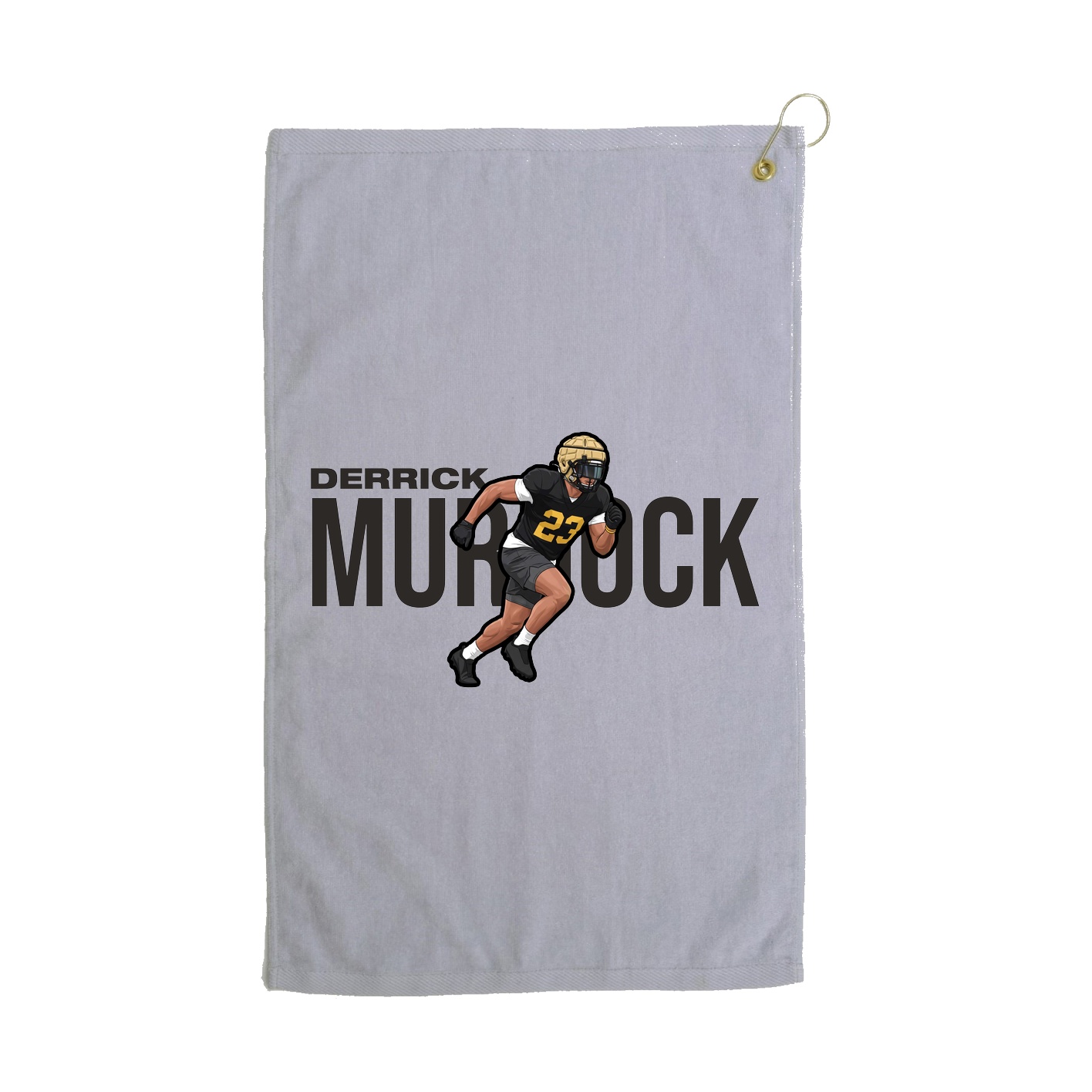 Golf Towel — Player Name in Grey