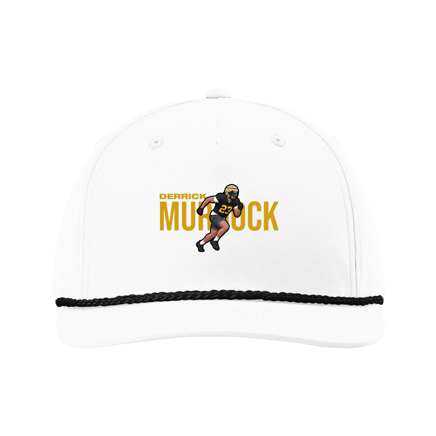 Five-Panel Classic Rope Cap — Player Name in White
