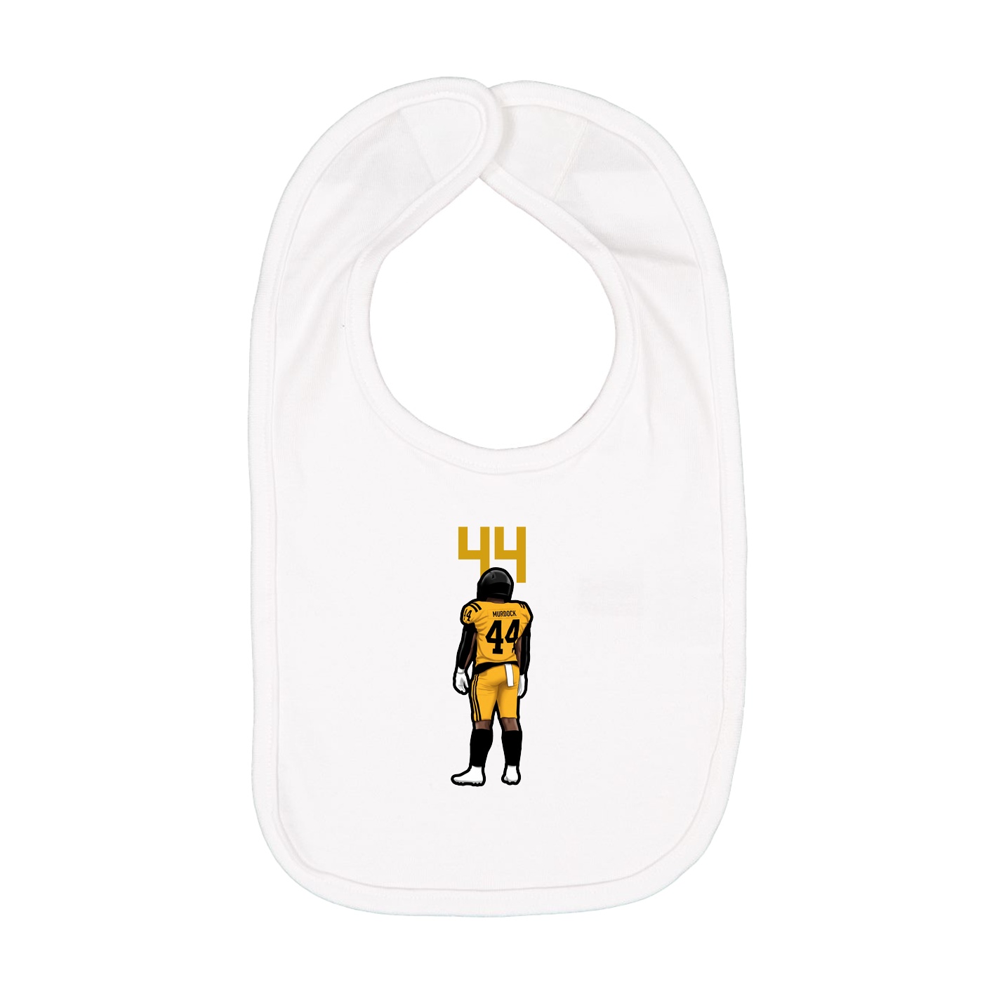 Infant Bib — Number Top in White
