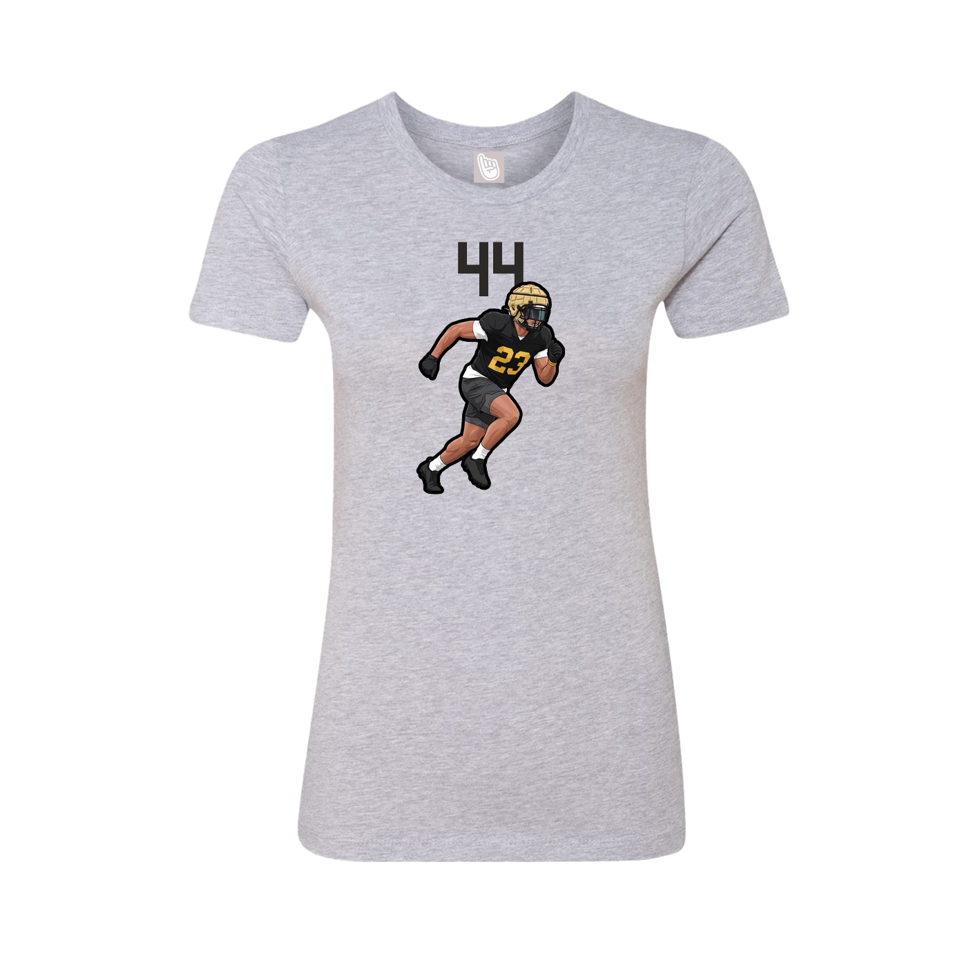 Fitted Women's Tee — Number Top in Grey