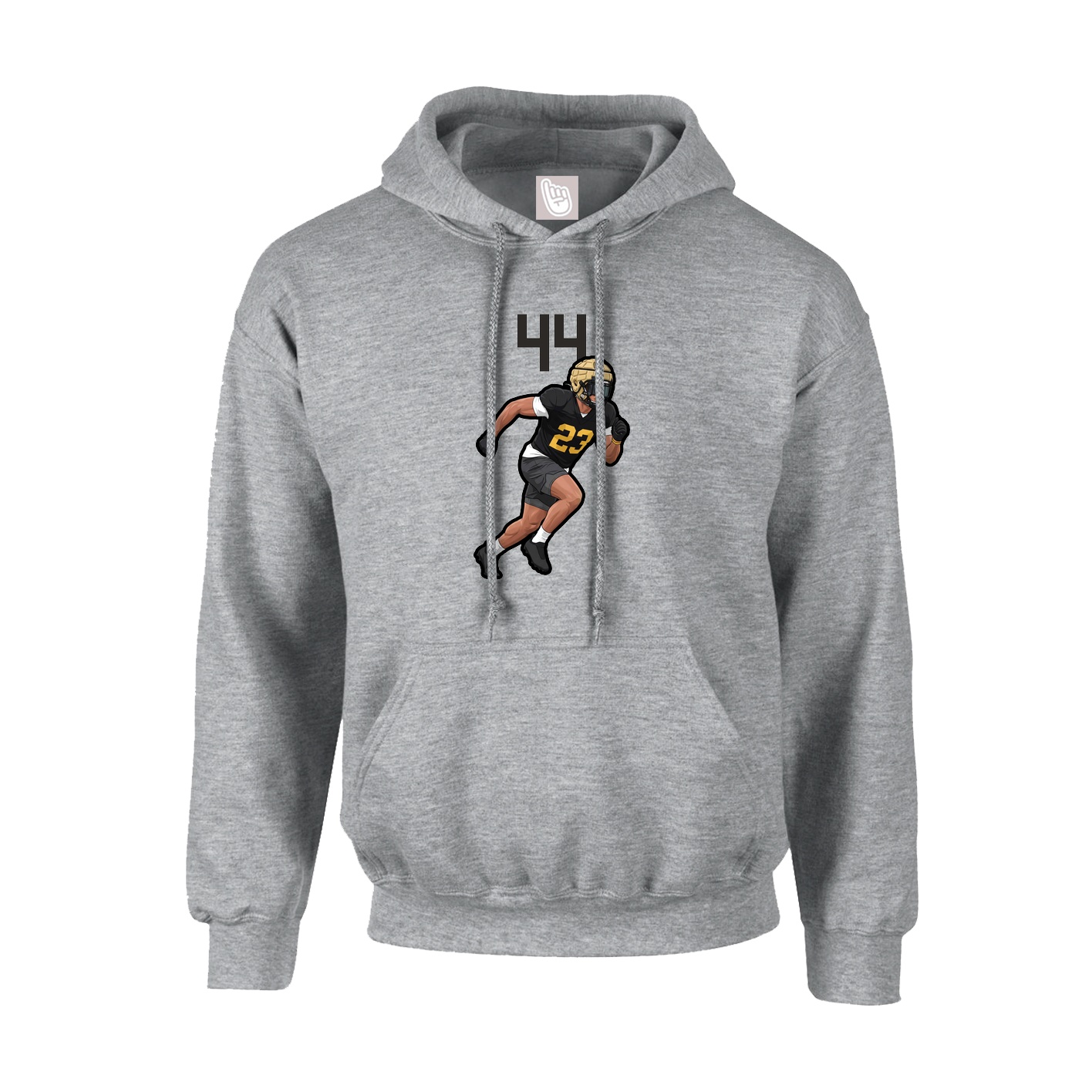 Youth Hoodie — Number Top in Grey