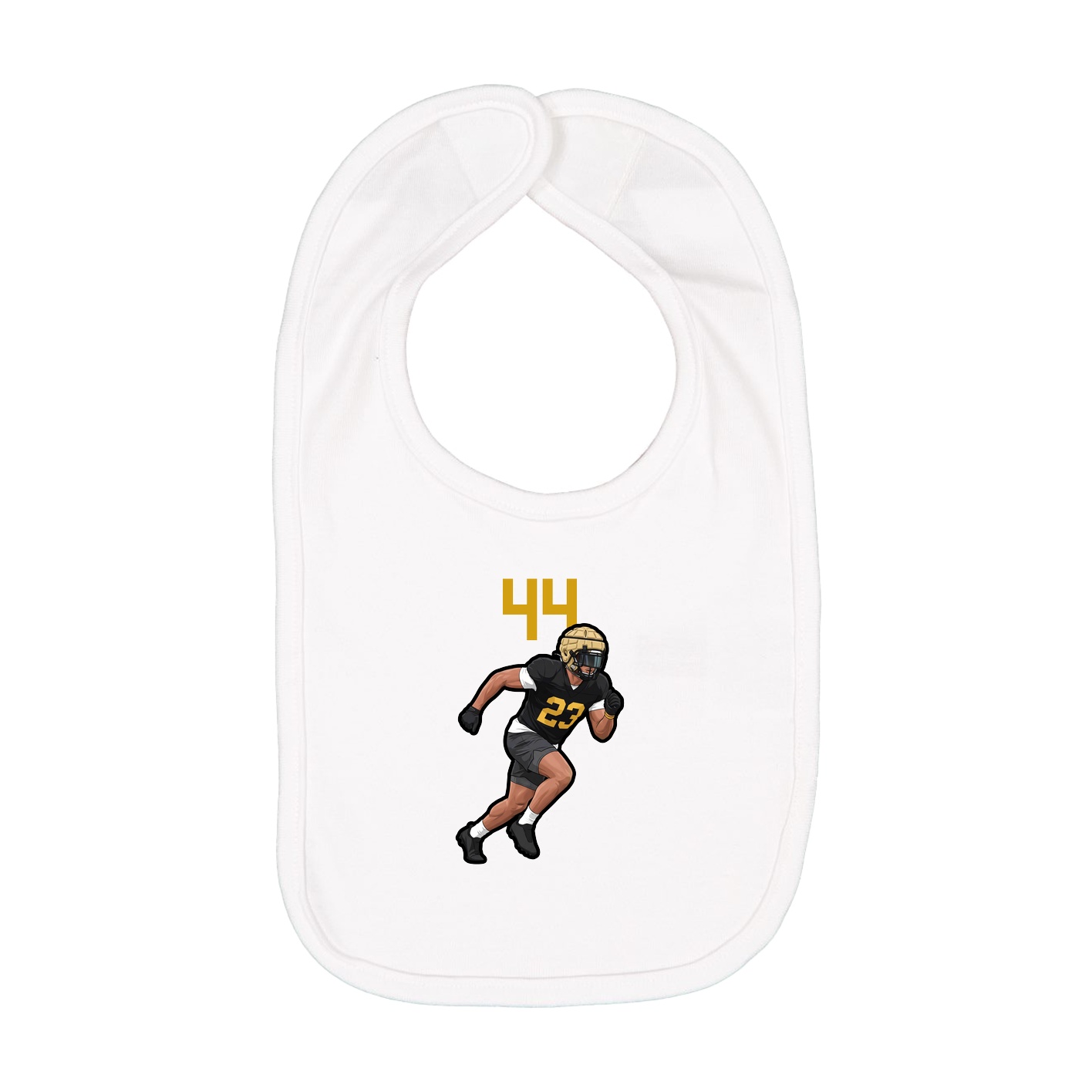 Infant Bib — Number Top in White