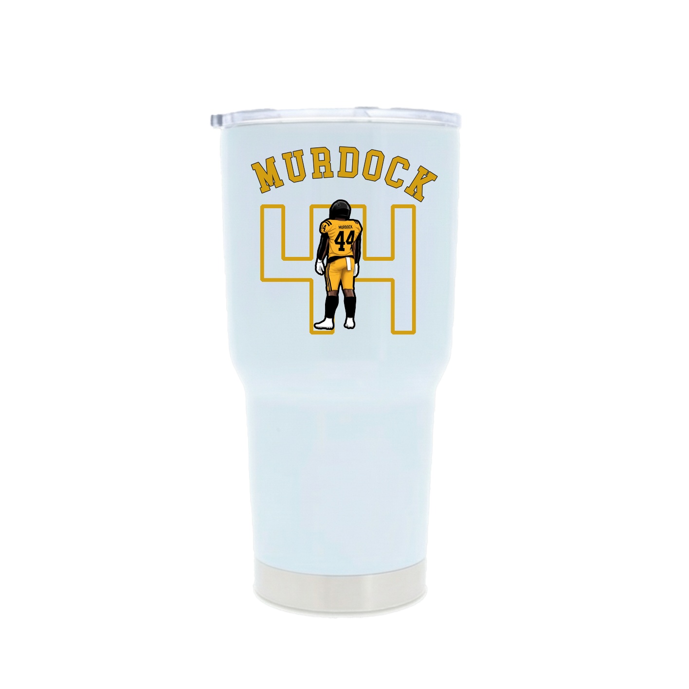 30oz Stainless Steel Tumbler — Shirsey Arch in White