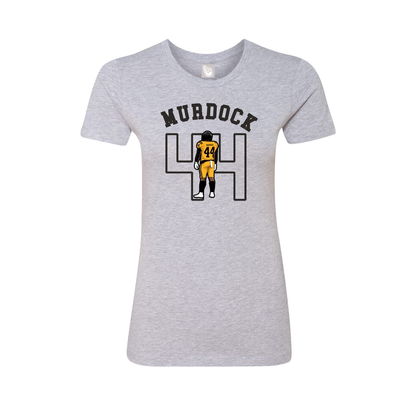 Fitted Women's Tee — Shirsey Arch in Grey