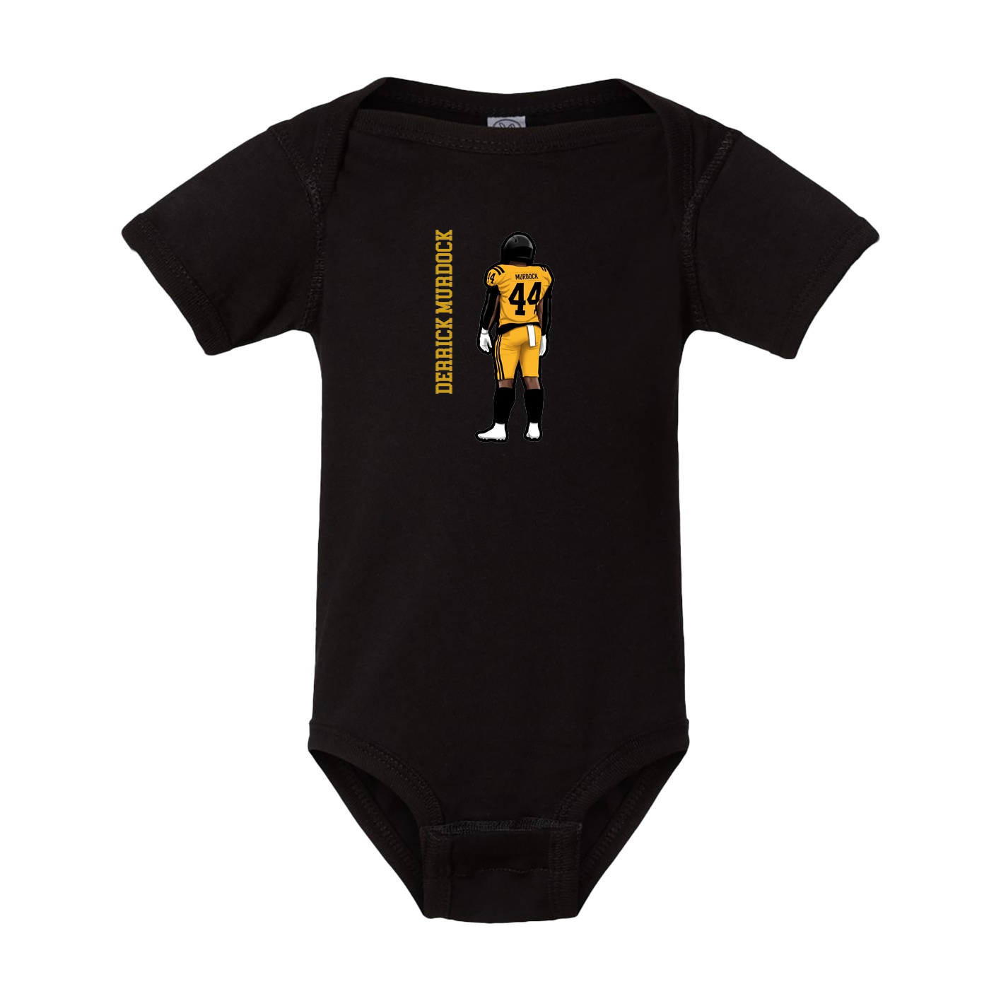 Baby Onesie — Name Vertical in Black