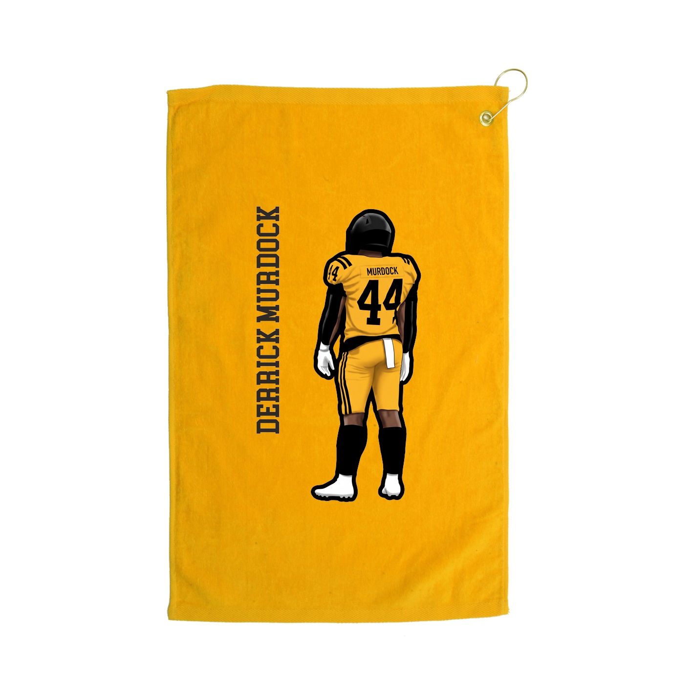Golf Towel — Name Vertical in Gold