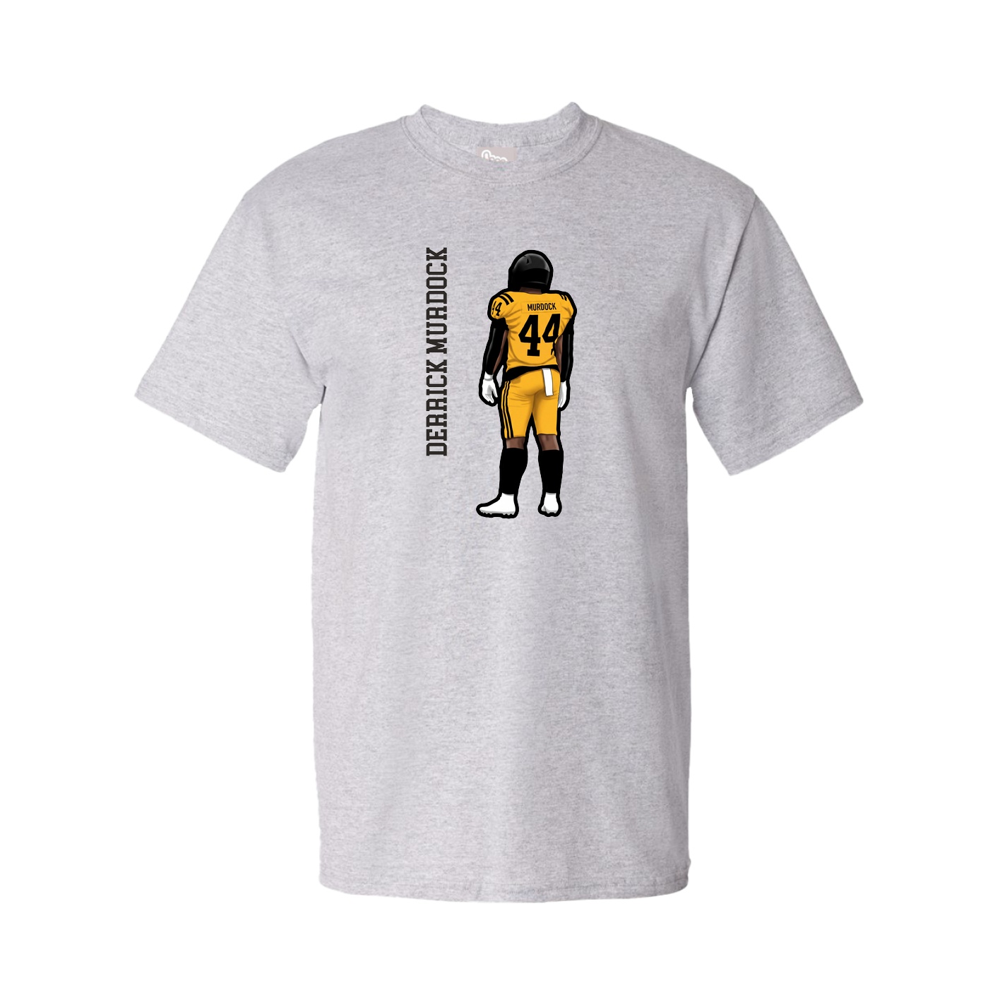 Tee — Name Vertical in Grey