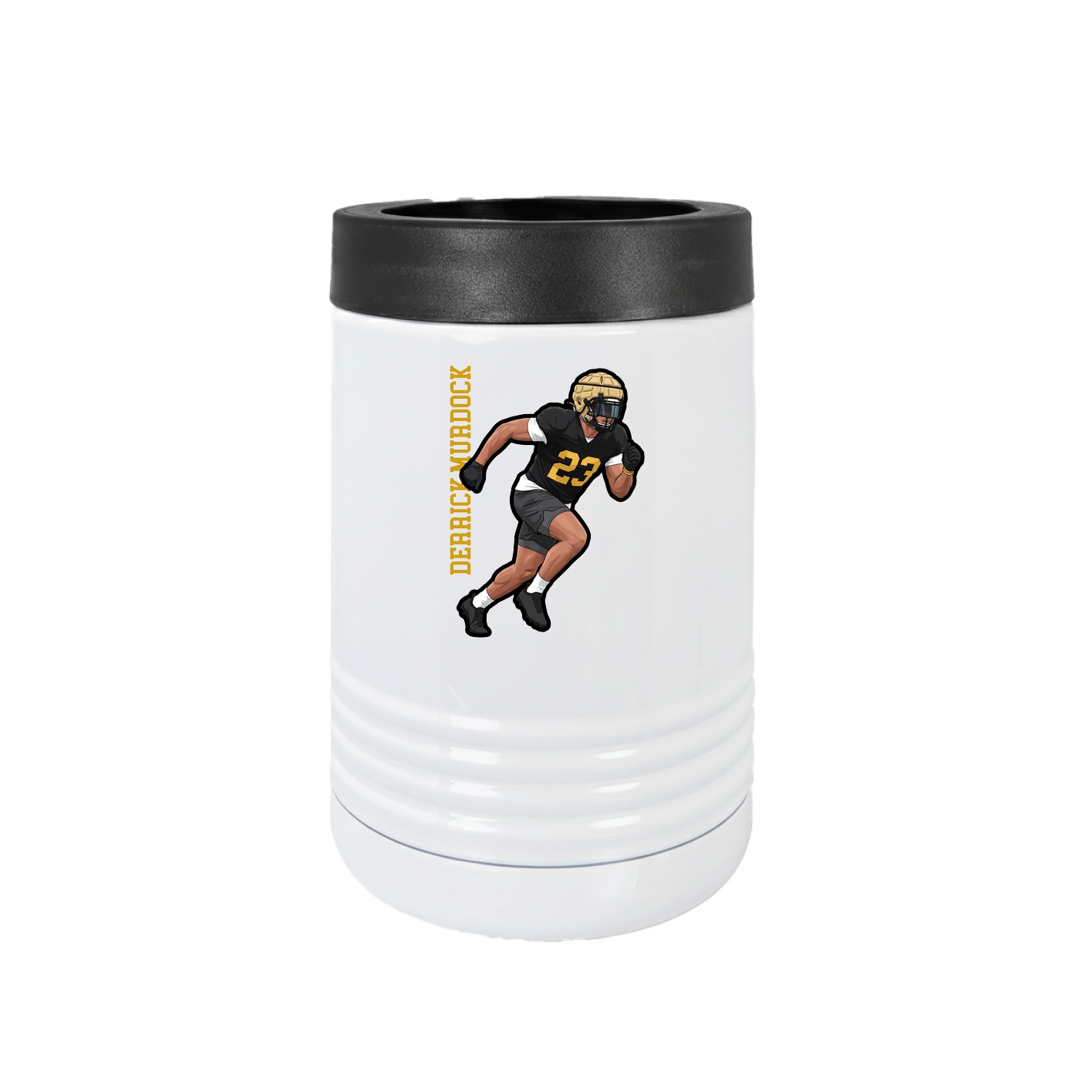 Beverage Holder — Name Vertical in White