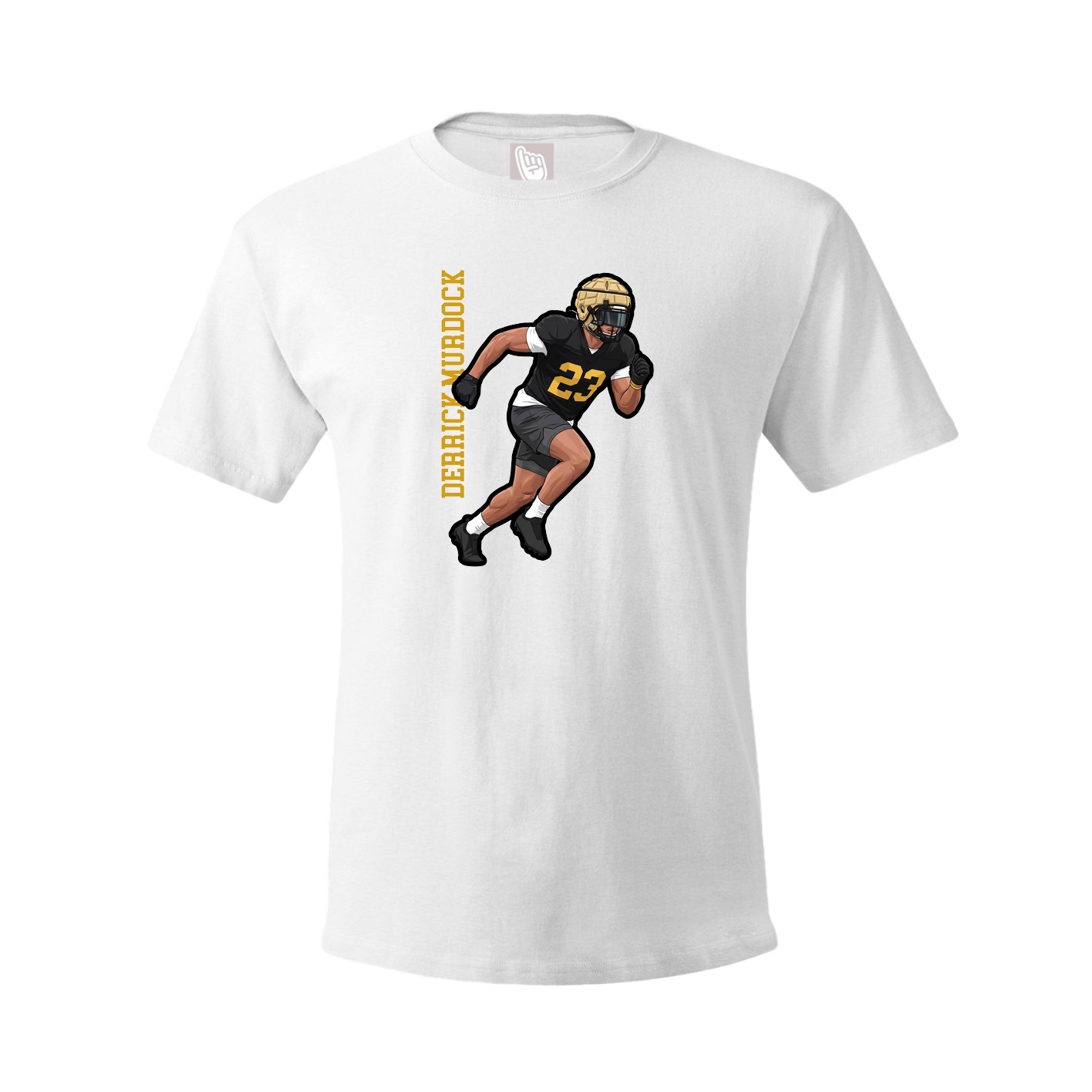 Tee — Name Vertical in White