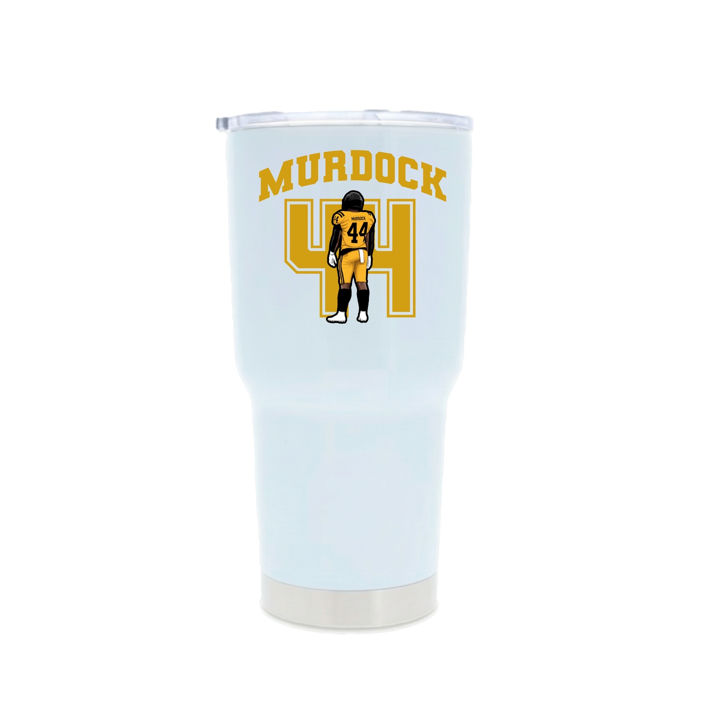 30oz Stainless Steel Tumbler — Number in White