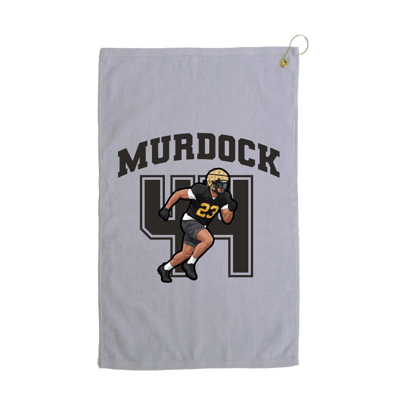 Golf Towel — Number in Grey