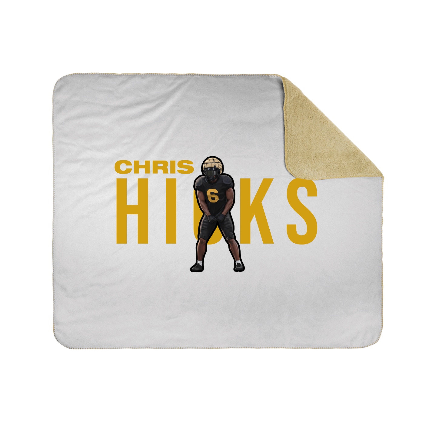 Throw Blanket — Player Name in White