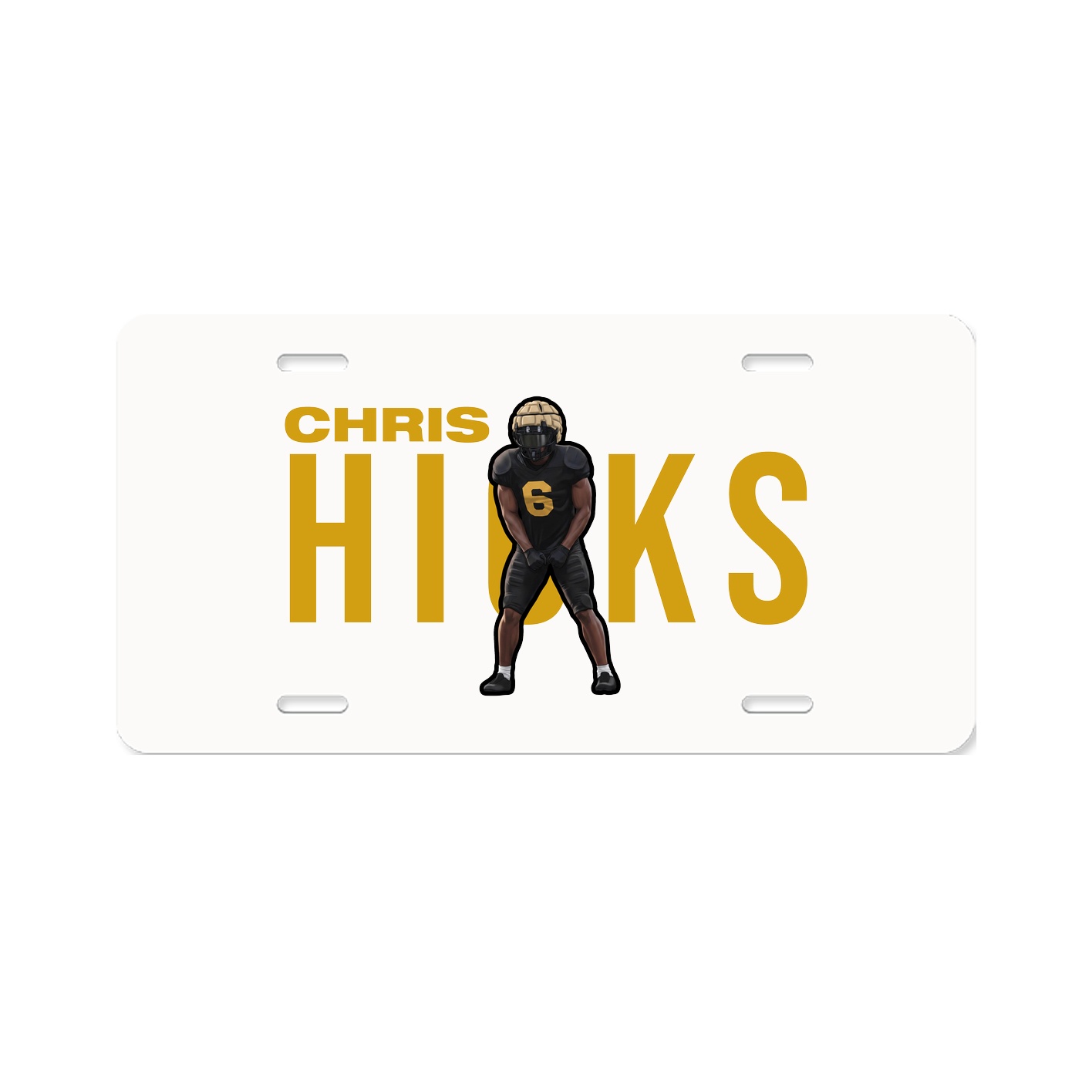 License Plate — Player Name in Classic