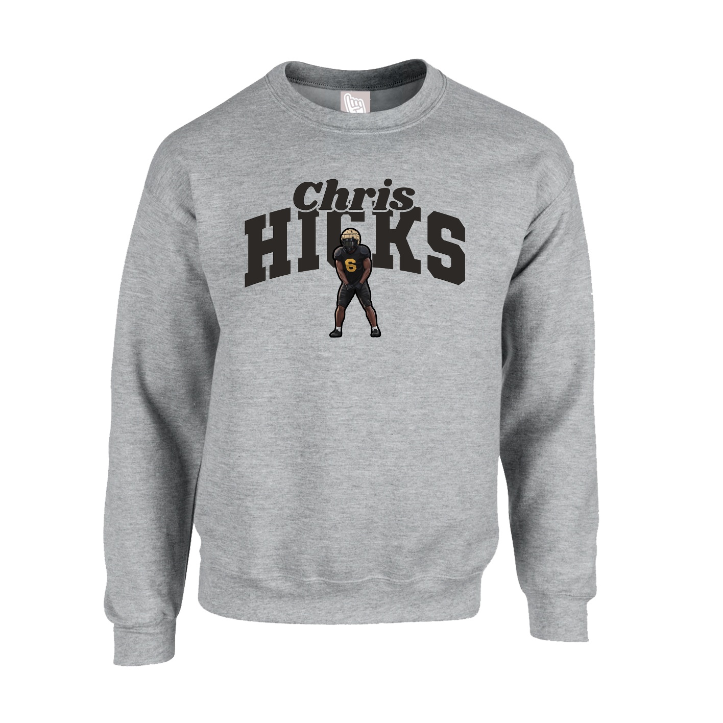 Fleece Crew — Signature Arch in Grey