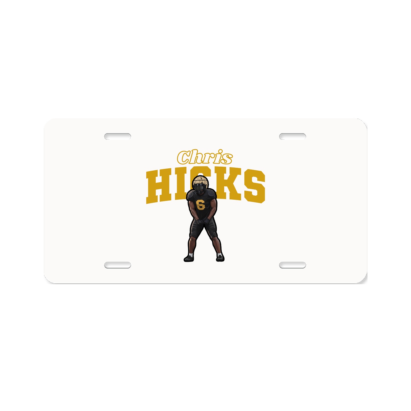 License Plate — Name Arch in Classic
