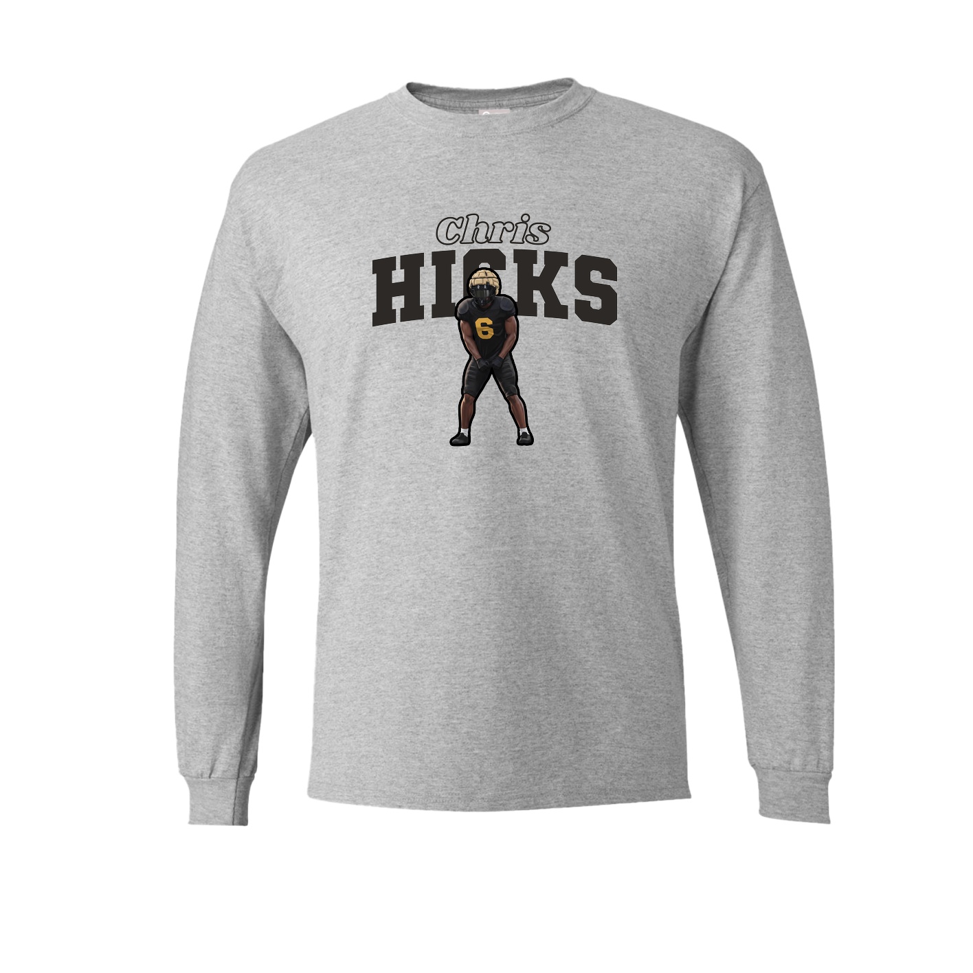 Long Sleeve Tee — Name Arch in Grey