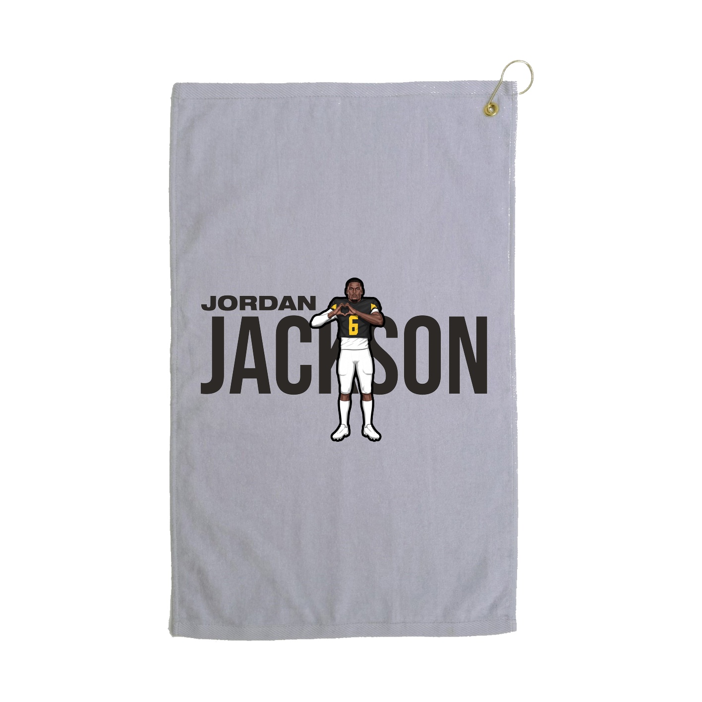 Golf Towel — Player Name in Grey