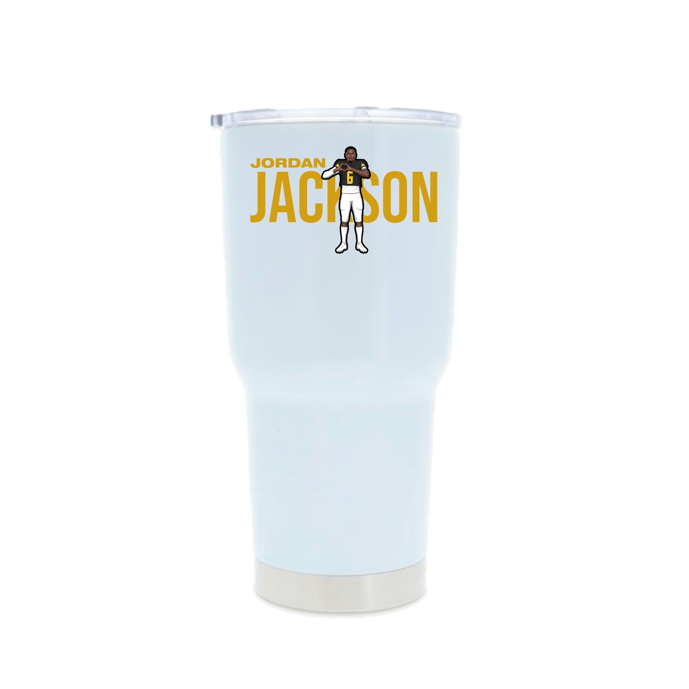 30oz Stainless Steel Tumbler — Player Name in White