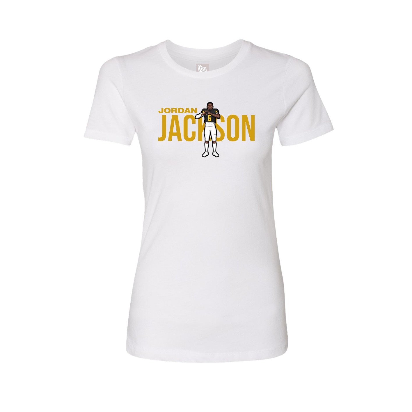 Fitted Women's Tee — Player Name in White