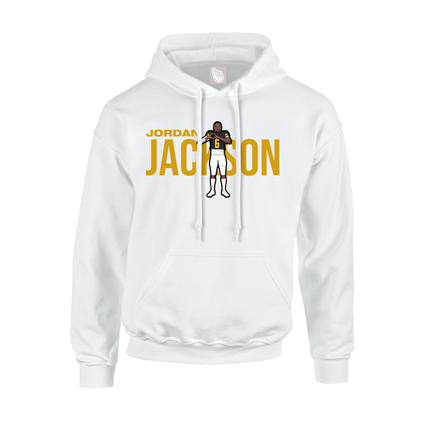 Youth Hoodie — Player Name in White