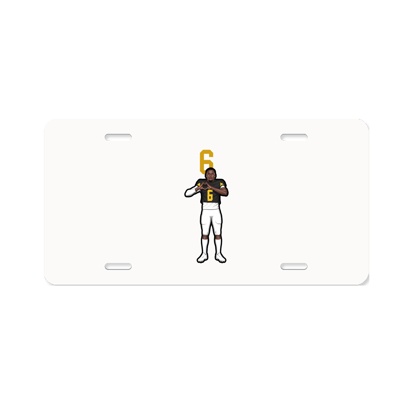 License Plate — Number Top in Classic