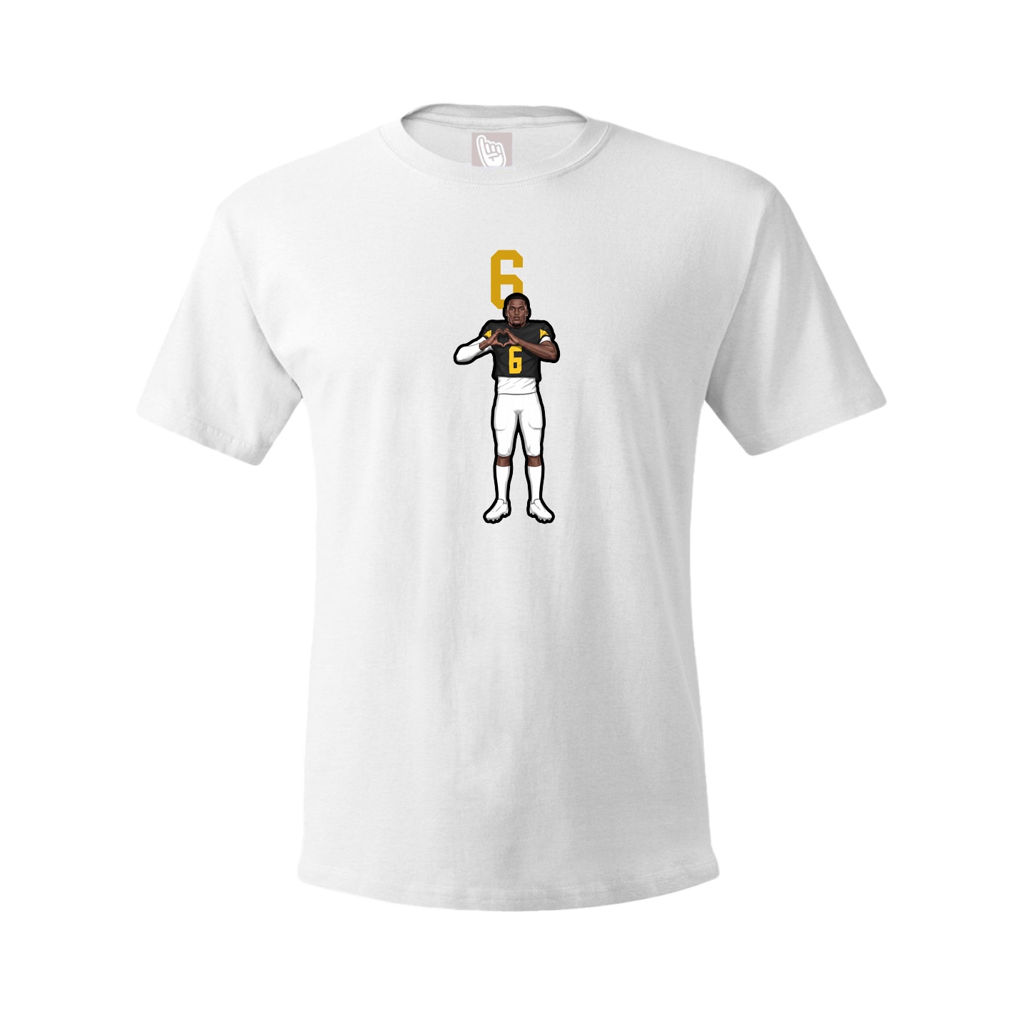Youth Tee — Number Top in White