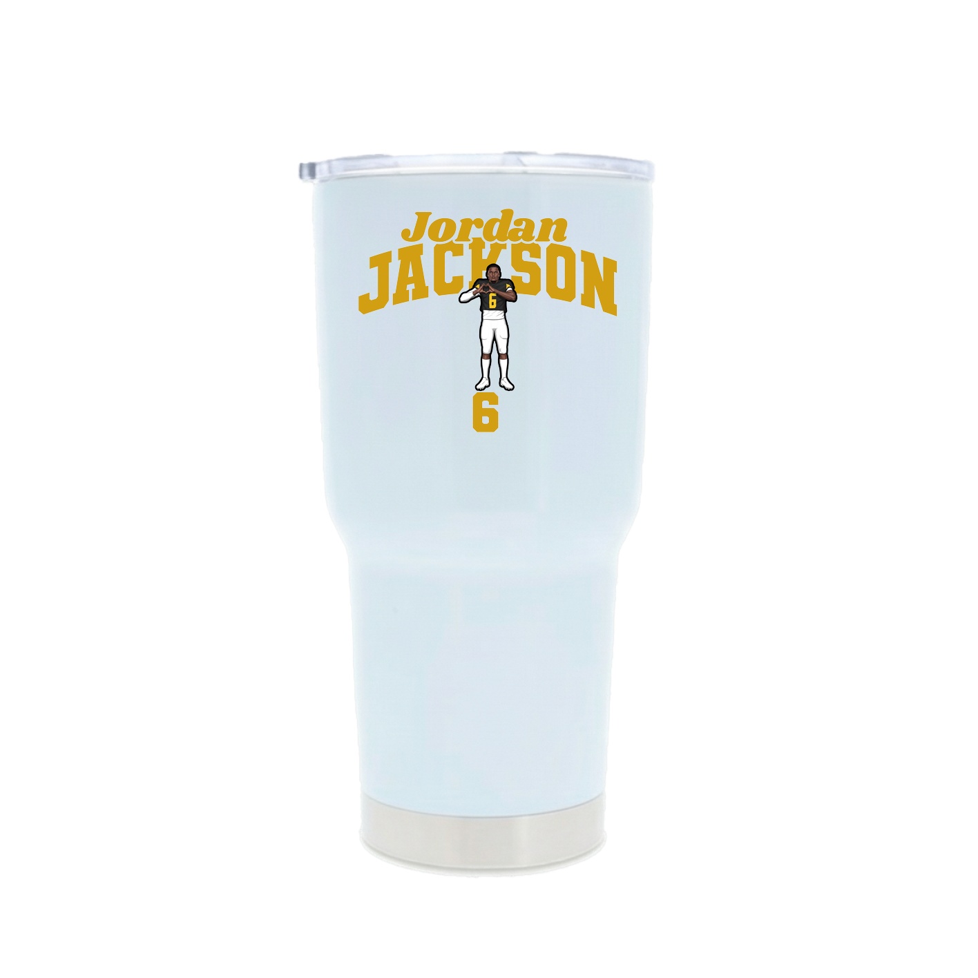 30oz Stainless Steel Tumbler — Signature Arch in White